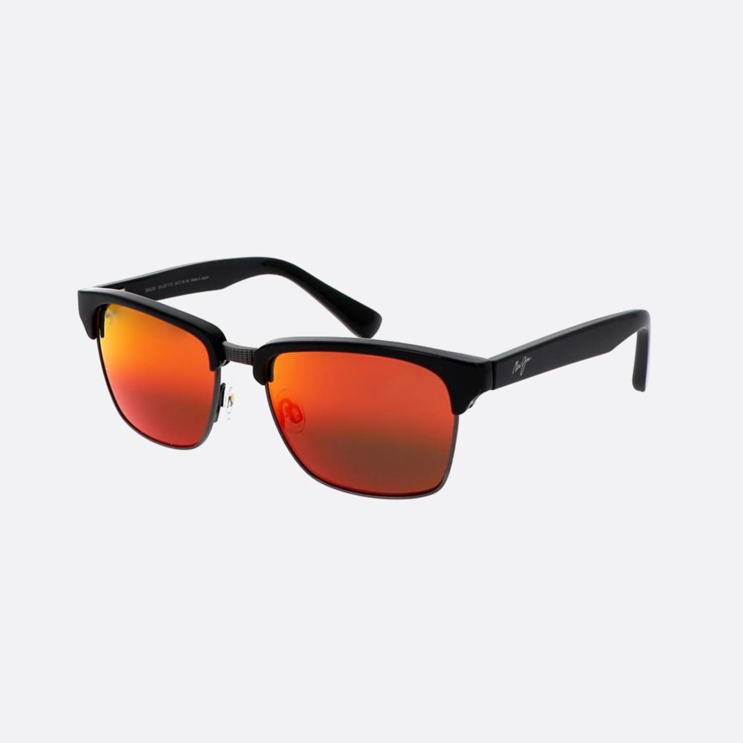 Maui 54mm Jim Kawika Rm257 17c Black Geometric Unisex Sunglasses - Side View