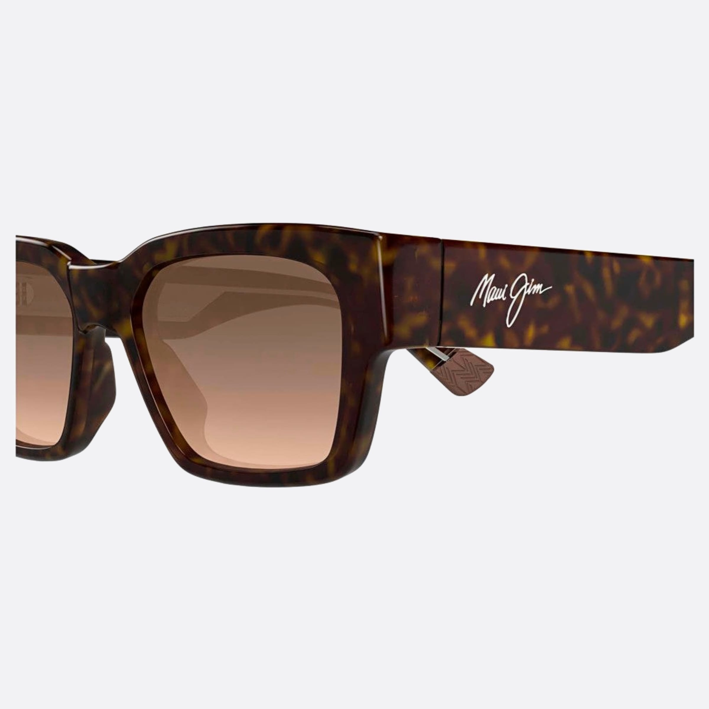 Maui 53mm Jim Kenui Hs642 Havana Geometric Polarized Men Sunglasses - Detail View