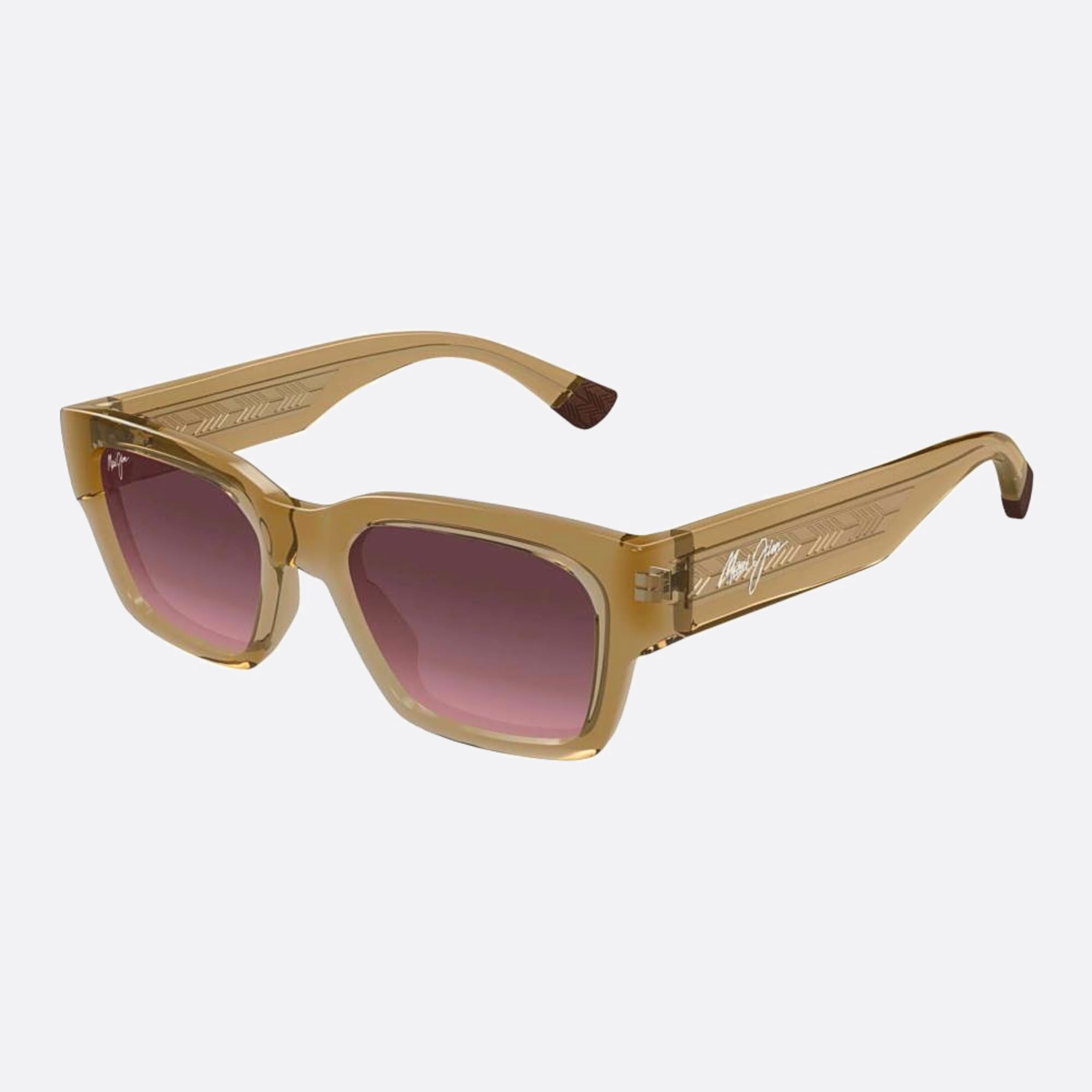 Maui 53mm Jim Kenui Rs642 Pink Geometric Polarized Men Sunglasses - Side View