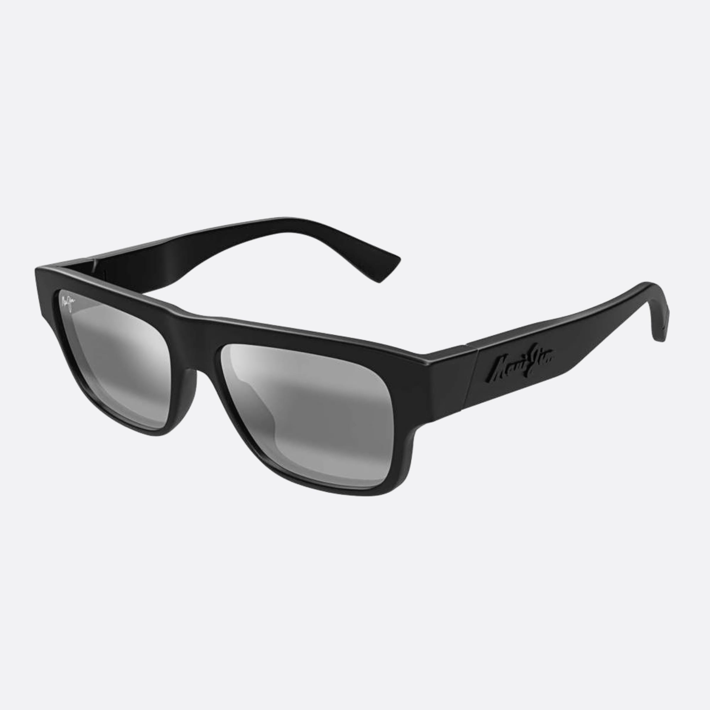 Maui 54mm Jim Kokua Black Squared Polarized Unisex Sunglasses - Side View