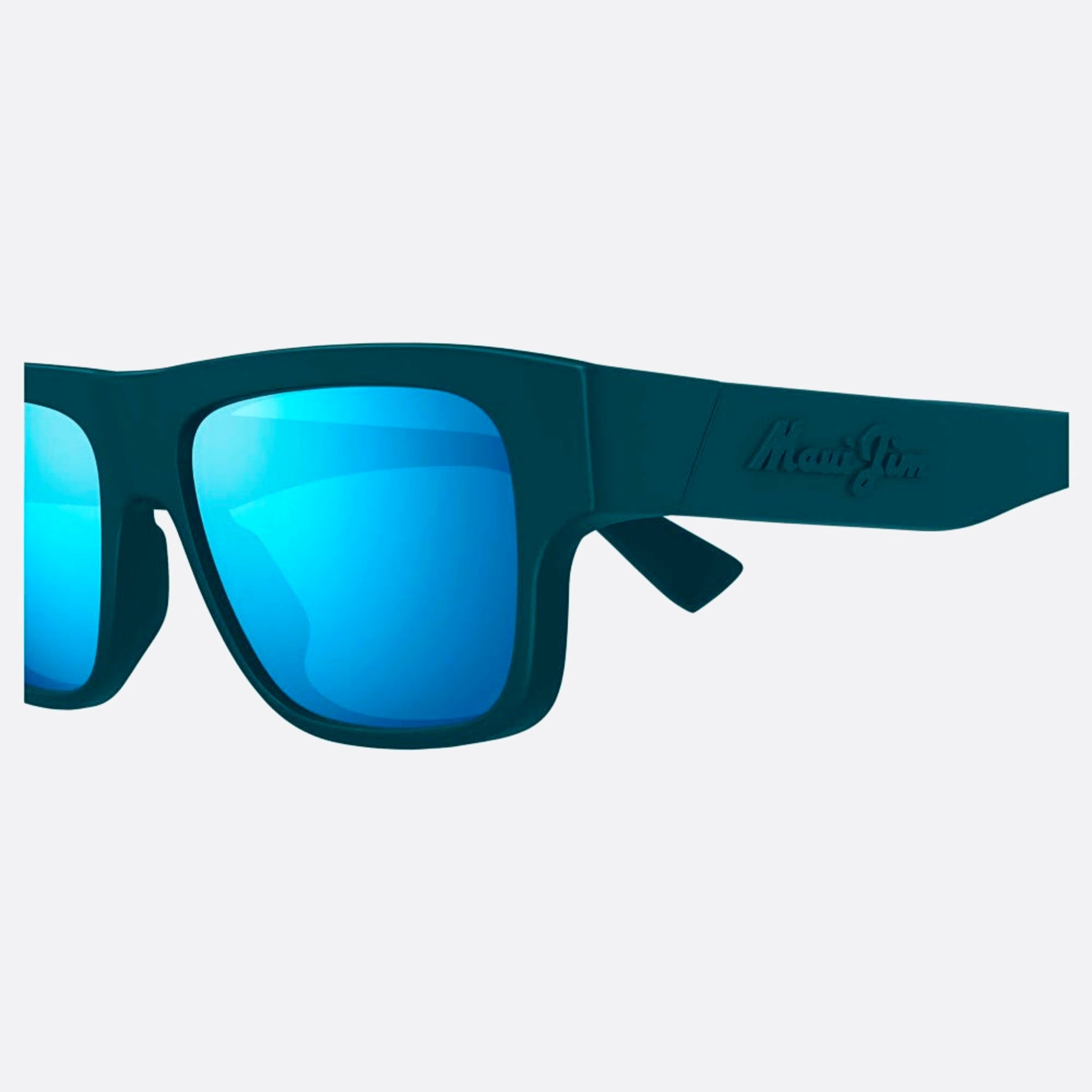 Maui 54mm Jim Kokua B638 Blue Squared Polarized Unisex Sunglasses - Detail View