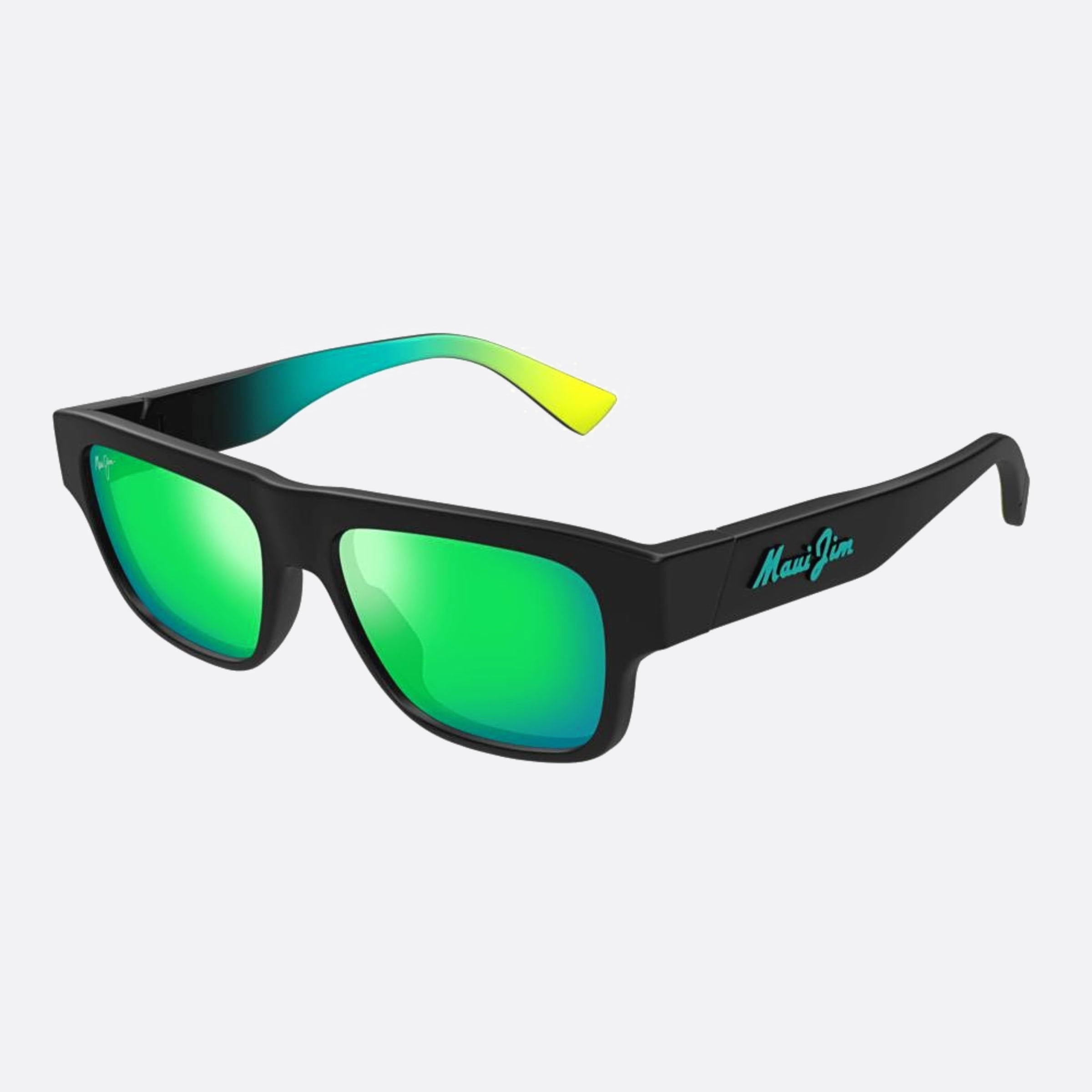 Maui 54mm Jim Kokua Gm638 Black Squared Polarized Unisex Sunglasses - Side View