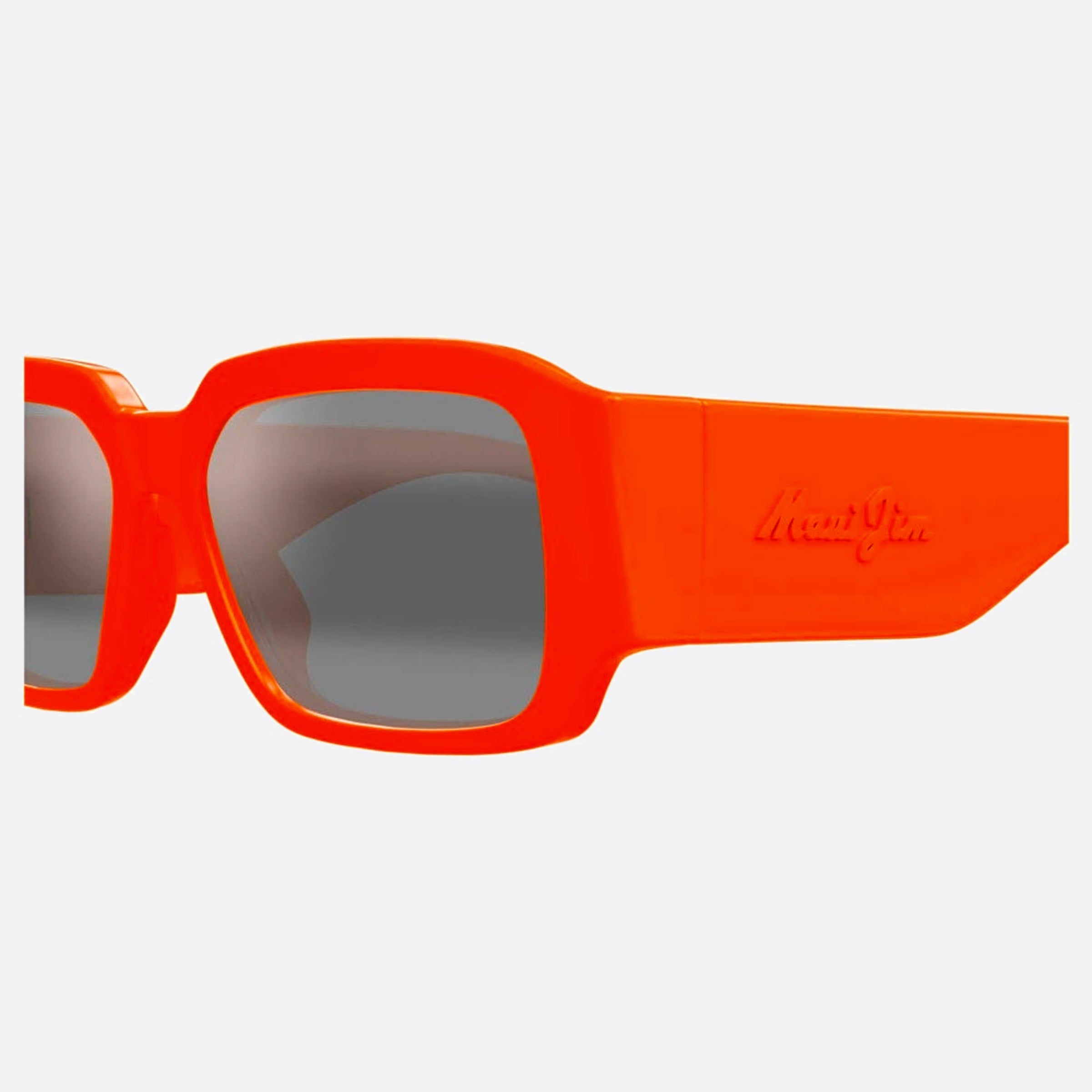Maui 55mm Jim Kupale Orange Rectangle Polarized Unisex Sunglasses - Detail View
