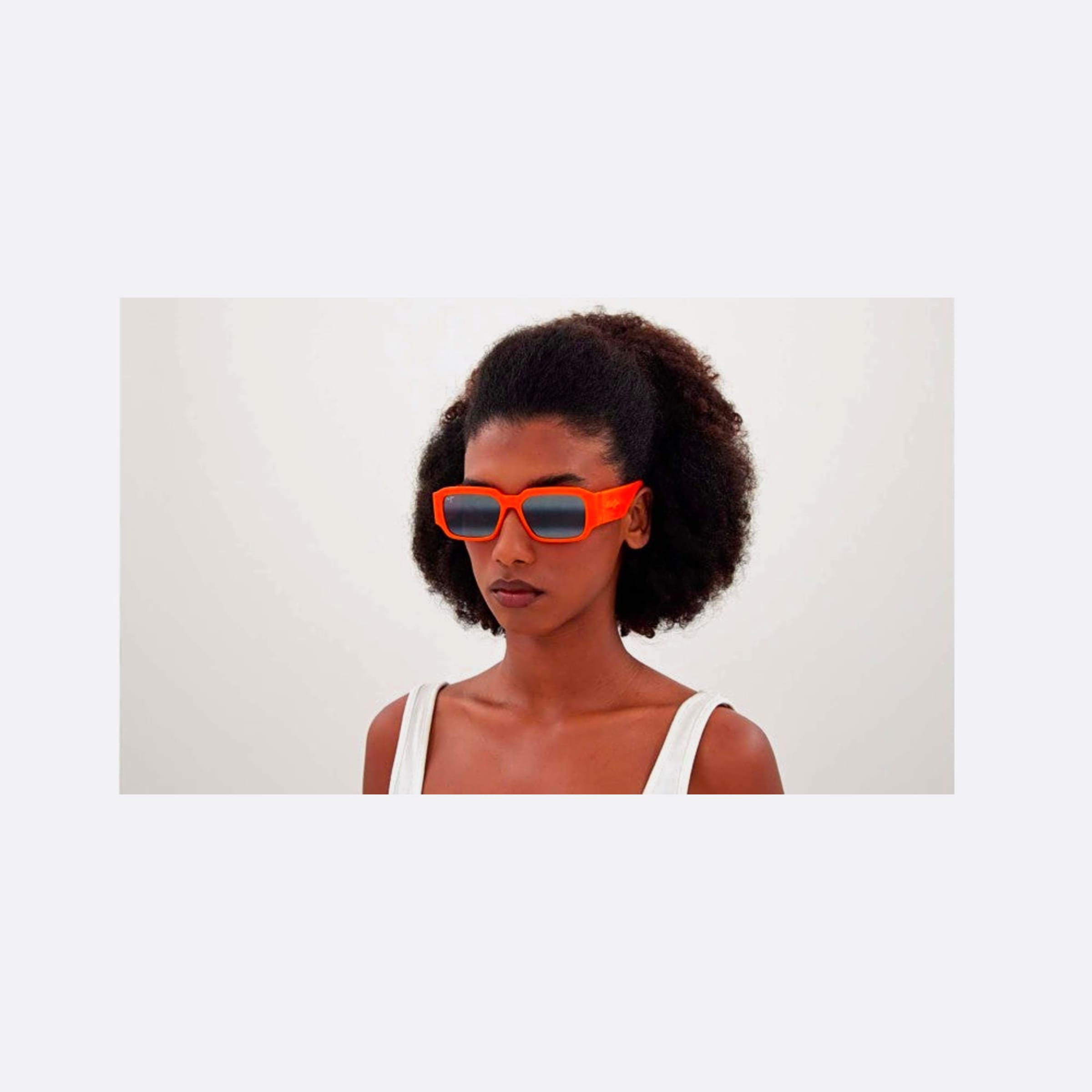Maui 55mm Jim Kupale Orange Rectangle Polarized Unisex Sunglasses - Lifestyle Shot