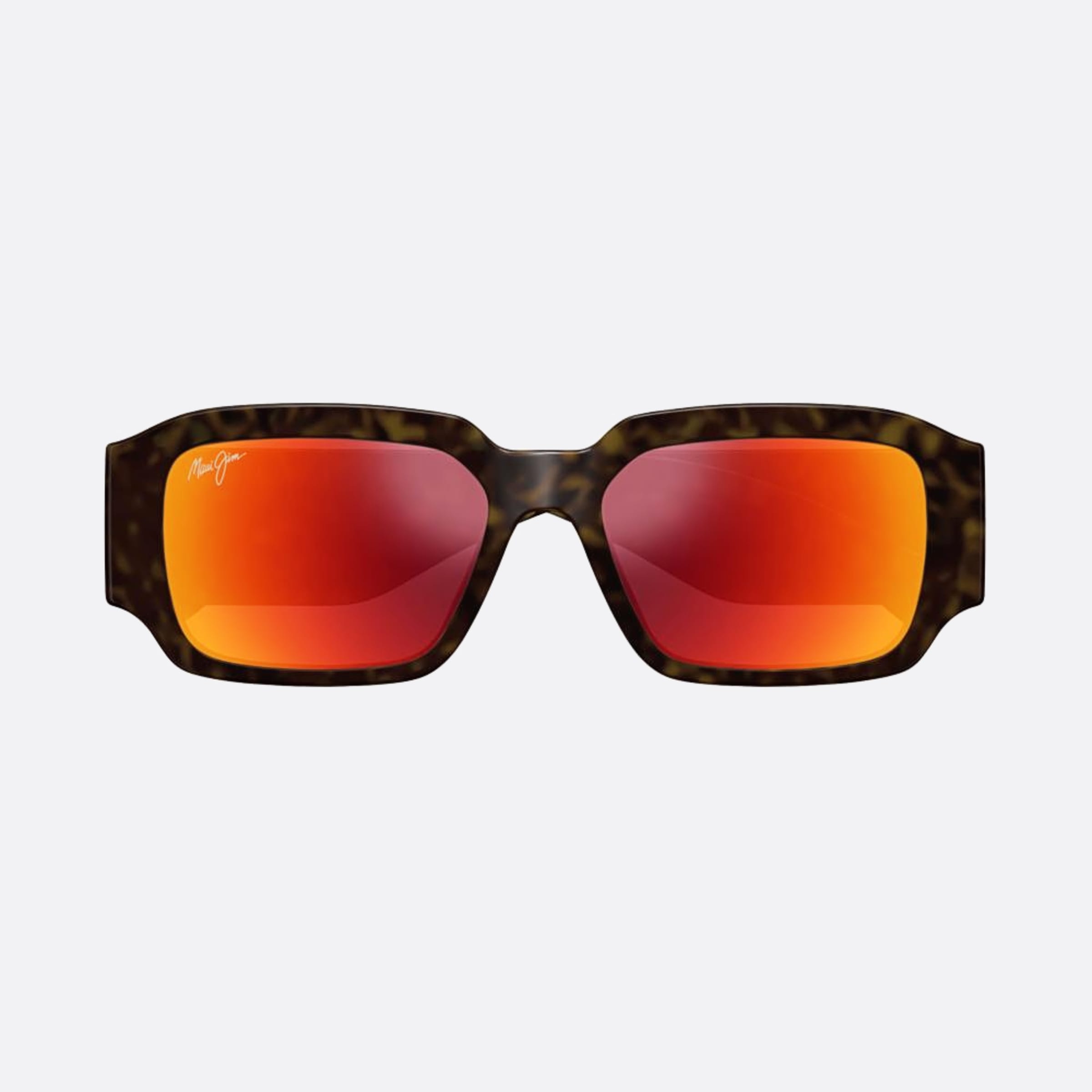 Maui 55mm Jim Kupale Rm639 Havana Rectangle Polarized Unisex Sunglasses - Main View