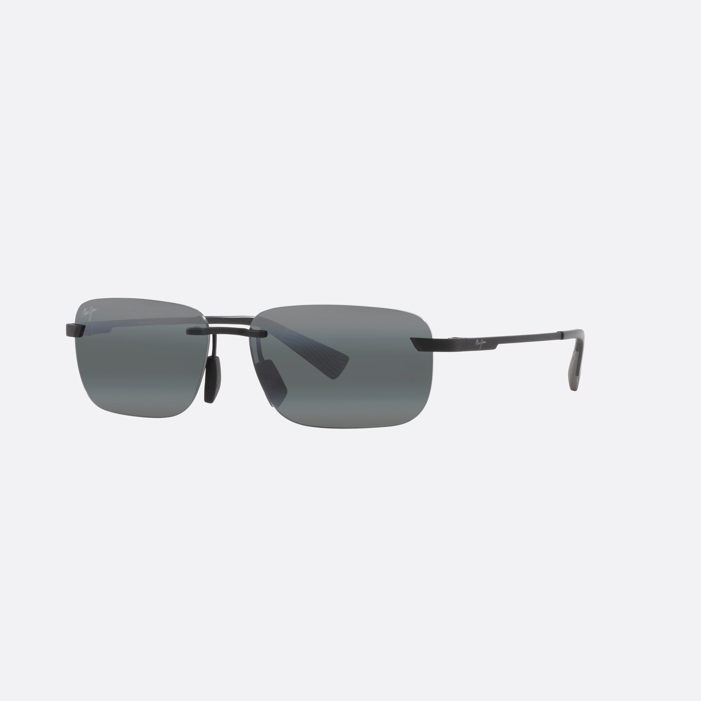 Maui 59mm Jim Lanakila Black Rectangle Polarized Men Sunglasses - Main View