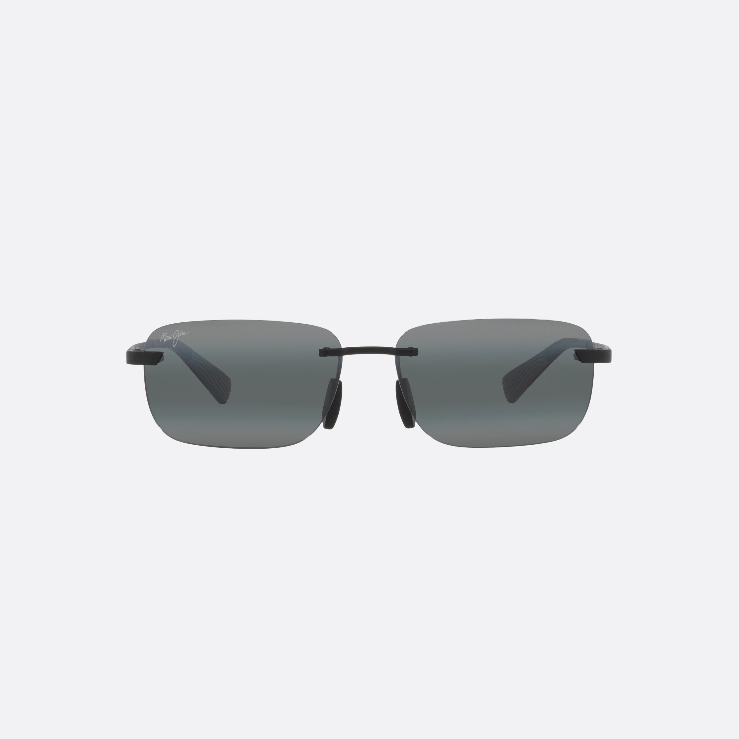 Maui 59mm Jim Lanakila Black Rectangle Polarized Men Sunglasses - Side View