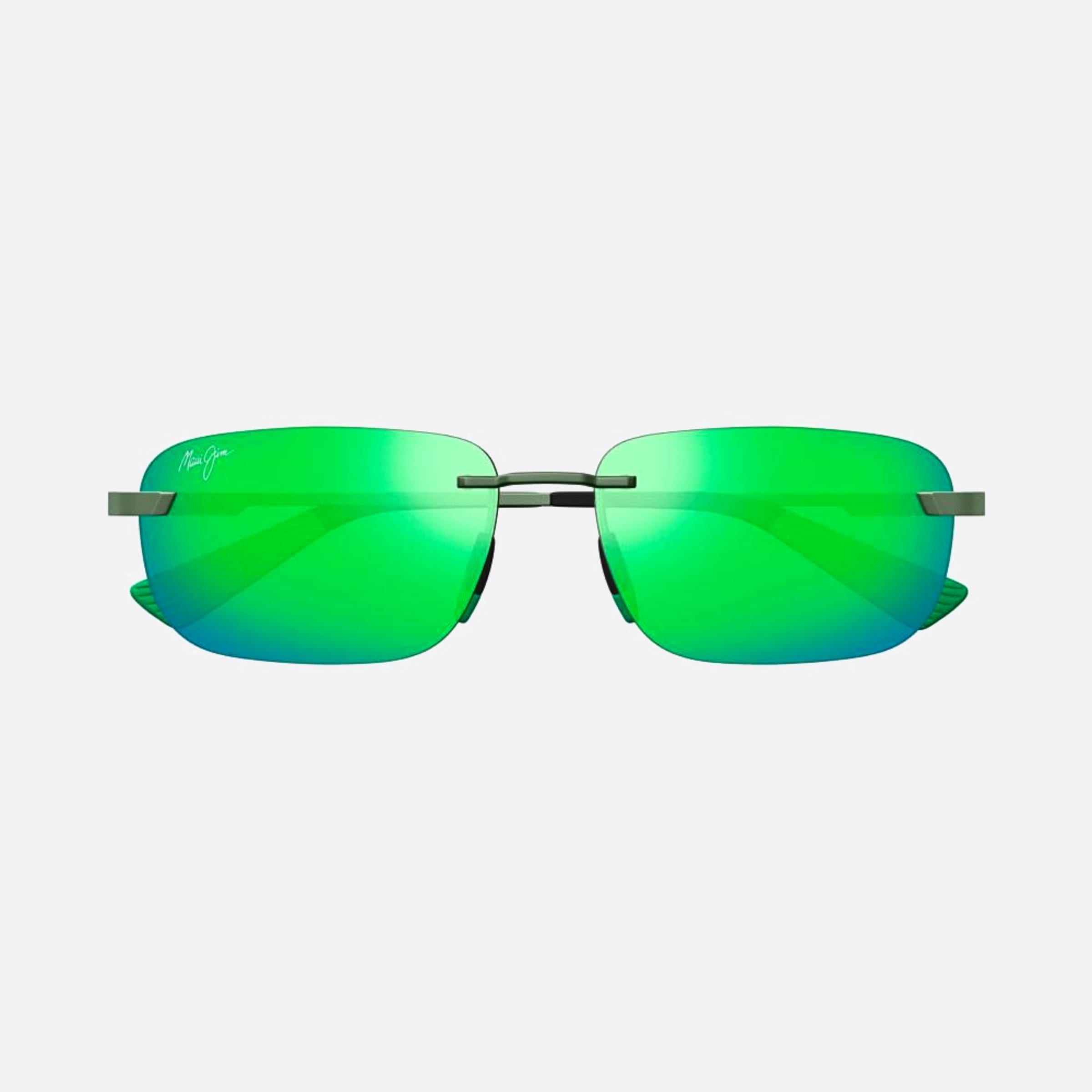 Maui 59mm Jim Lanakila Gm624 Green Geometric Polarized Unisex Sunglasses - Main View