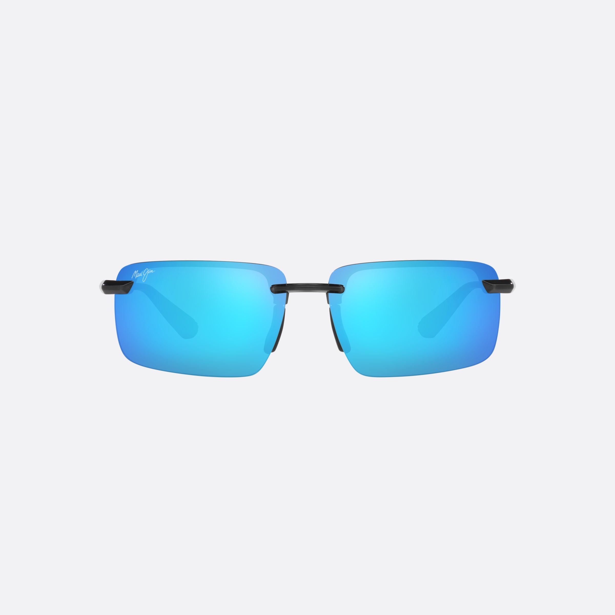 Maui 61mm Jim Laulima Dgybl Grey Rectangle Polarized Men Sunglasses - Side View