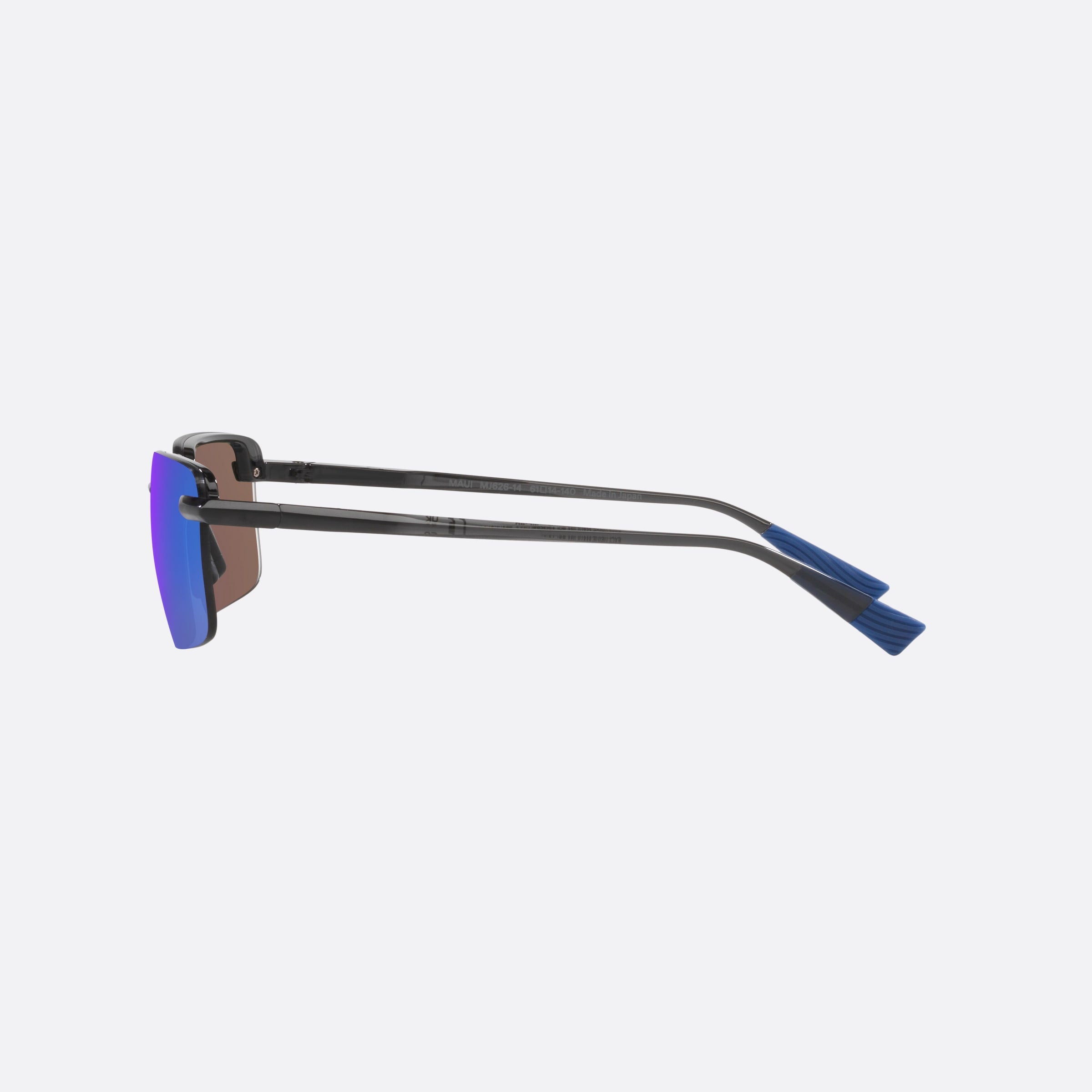 Maui 61mm Jim Laulima Dgybl Grey Rectangle Polarized Men Sunglasses - Detail View