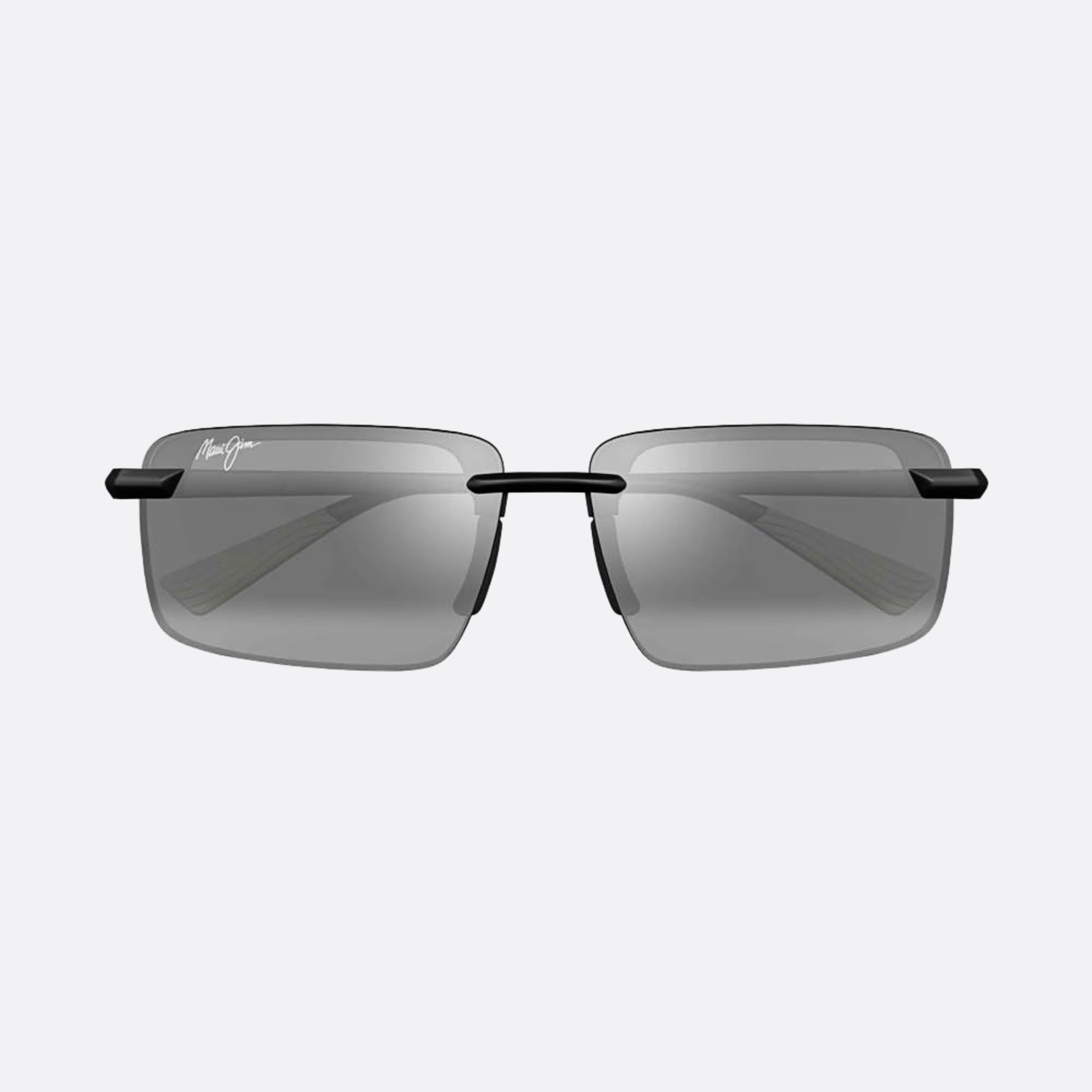 Maui 61mm Jim Laulima 02a Black Geometric Polarized Men Sunglasses - Main View