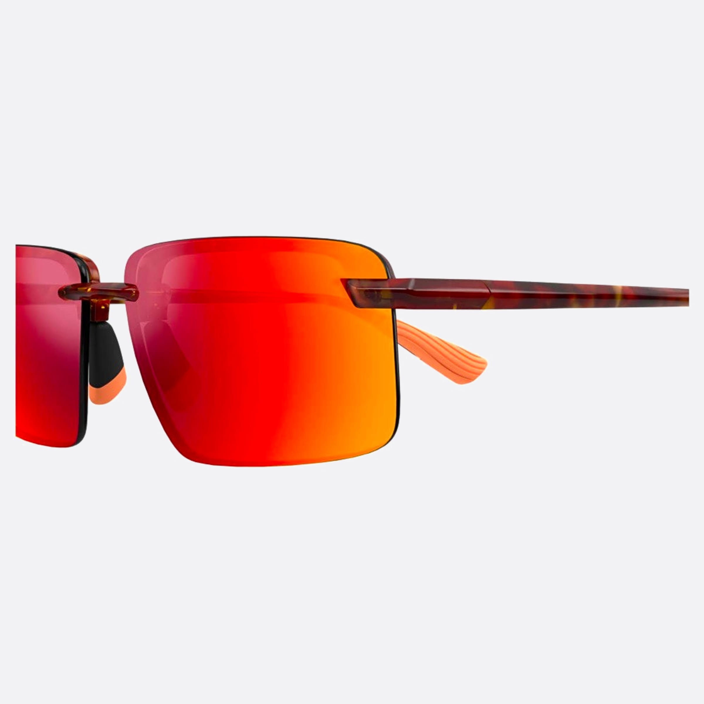 Maui 61mm Jim Laulima Rhvrd Havana Rectangle Polarized Unisex Sunglasses - Detail View