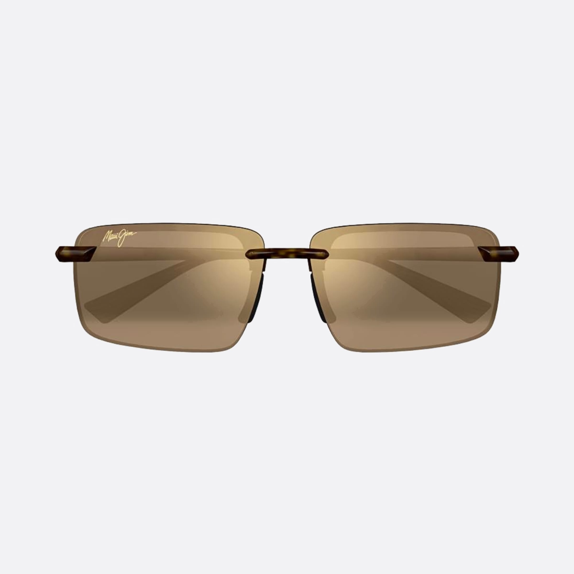 Maui 61mm Jim Laulima Hvbr Havana Rectangle Polarized Unisex Sunglasses - Main View