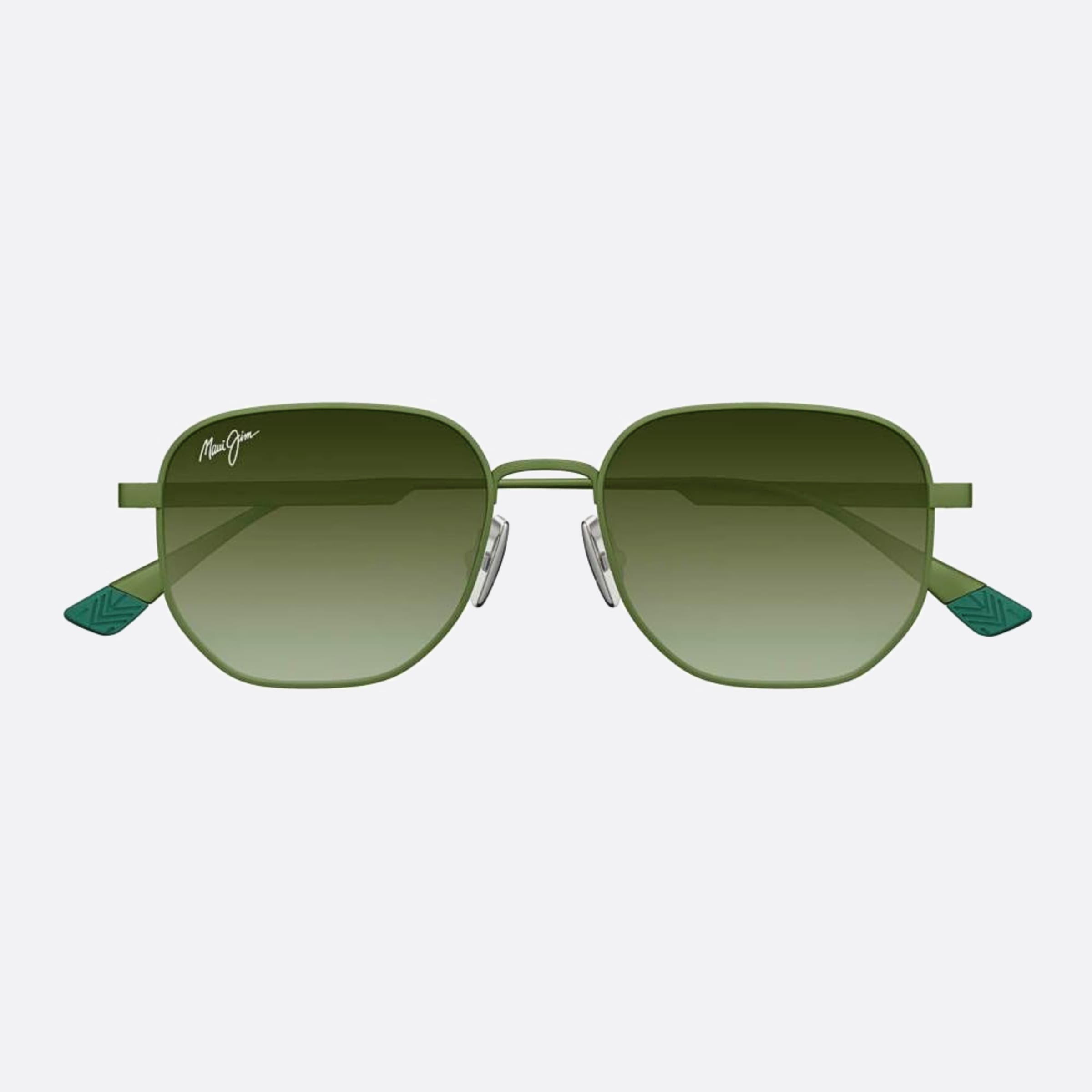 Maui 52mm Jim Lewalani Hts633 Green Squared Polarized Unisex Sunglasses - Main View
