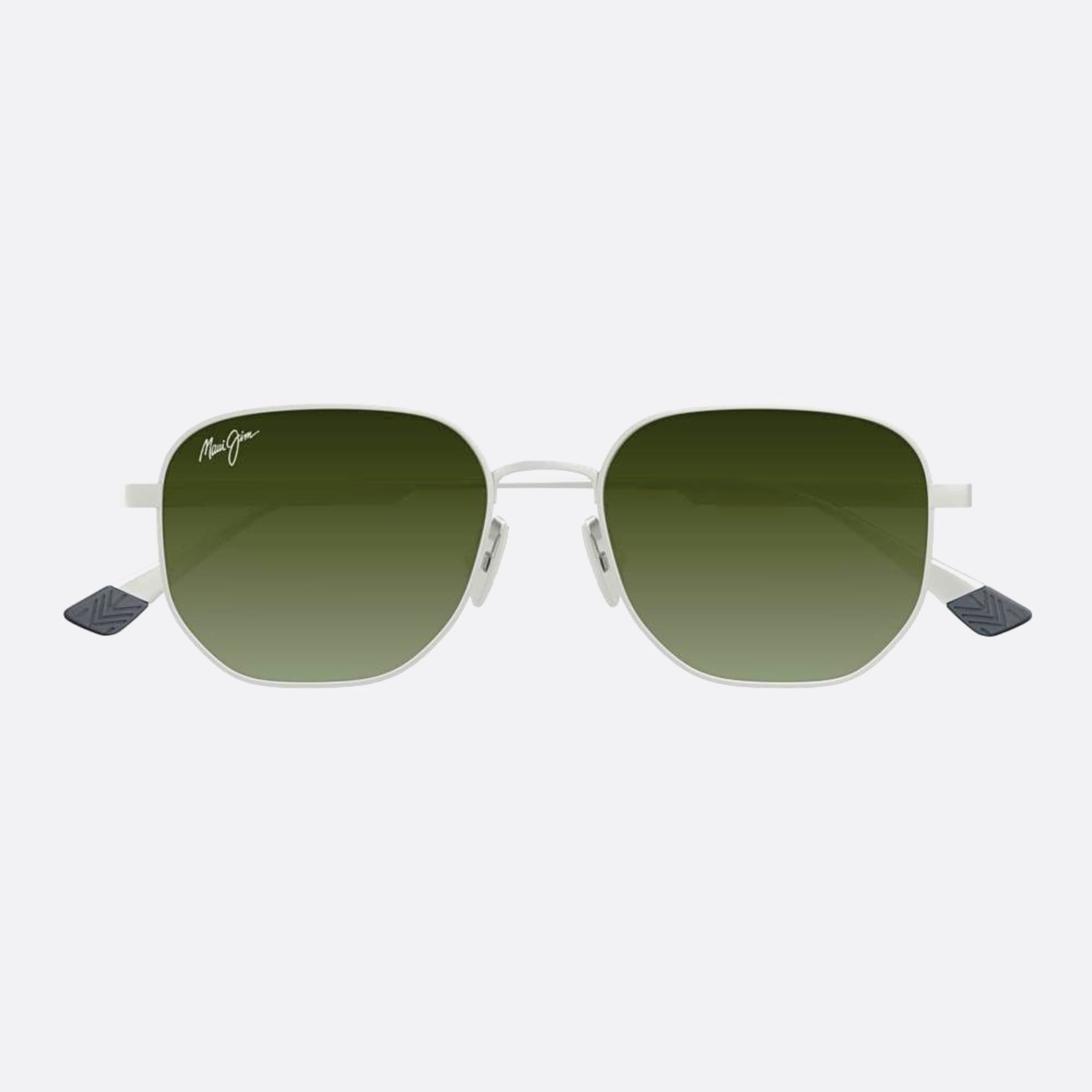 Maui 58mm Jim Lewalani Hts632 Silver Squared Polarized Unisex Sunglasses - Main View