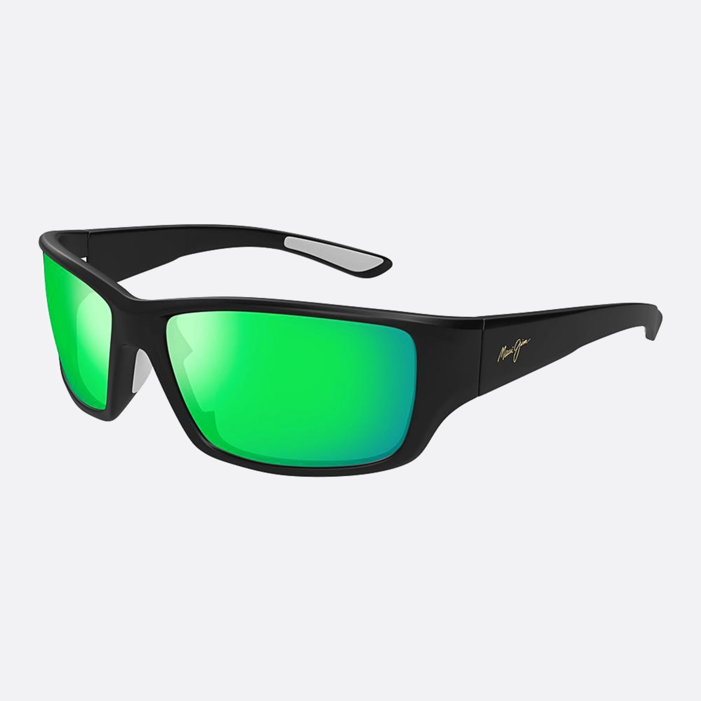 Maui 61mm Jim Local Kine Gm810 27m Green Geometric Polarized Men Sunglasses - Side View