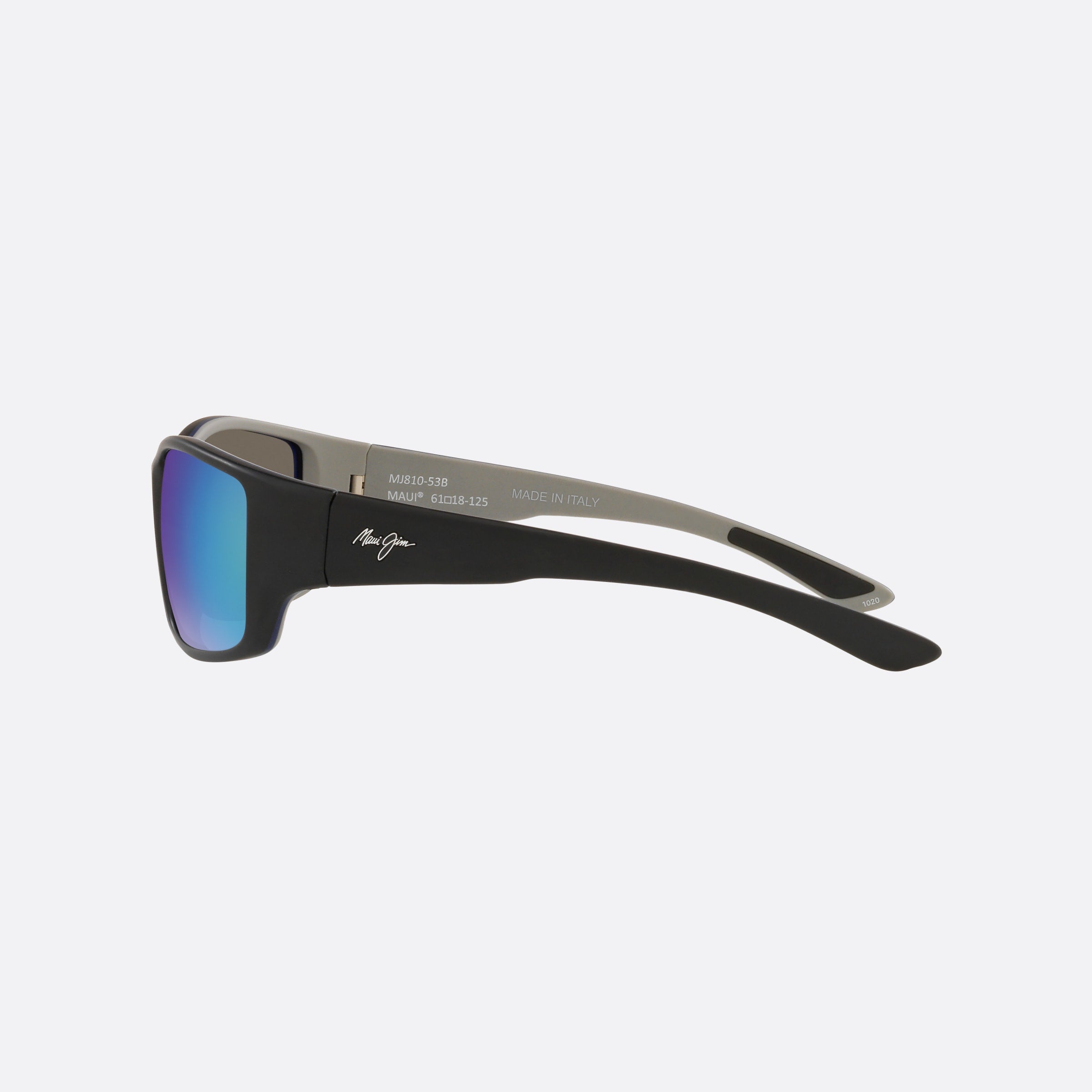 Maui 61mm Jim Local Kine B810 53b Black Rectangle Polarized Men Sunglasses - Detail View