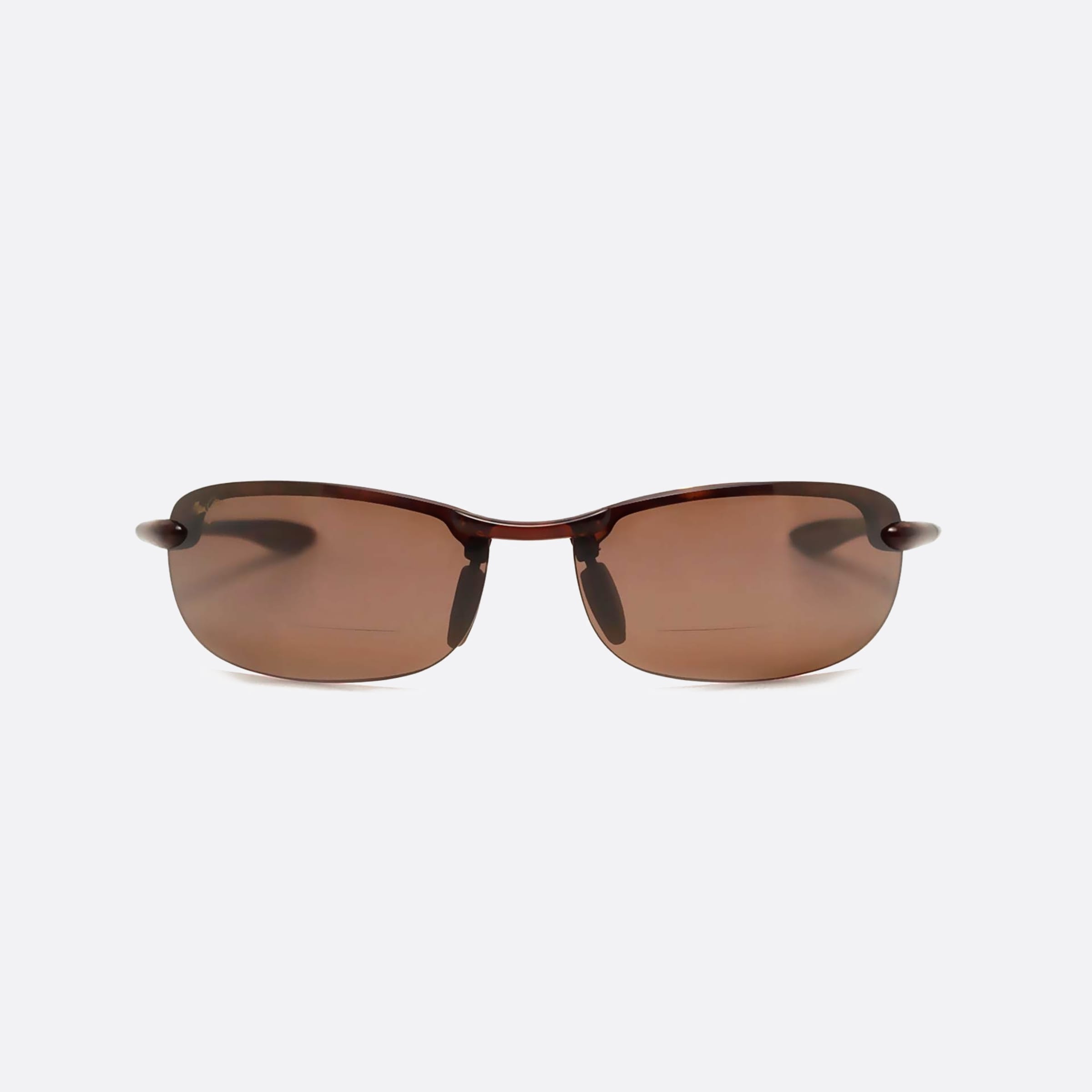 Maui 64mm Jim Makaha H805 Brown Rectangle Polarized Unisex Sunglasses - Side View
