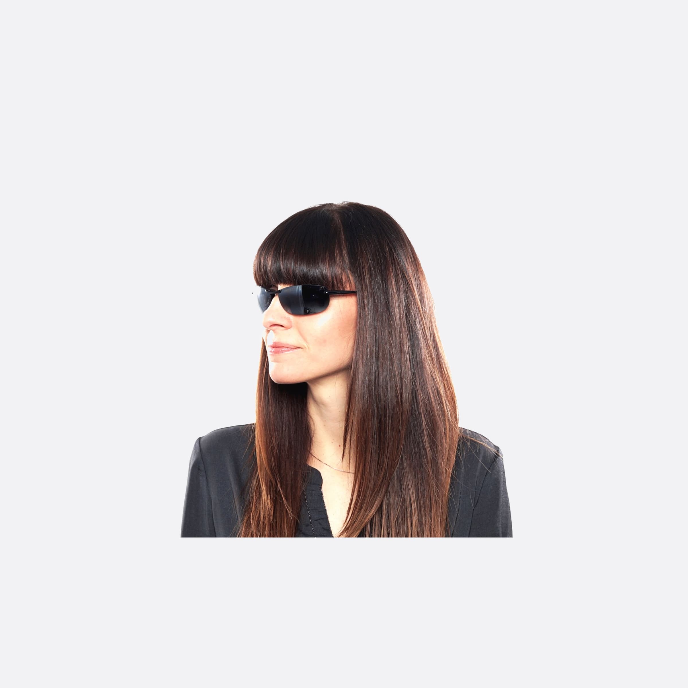 Maui 64mm Jim Makaha Reader G805 Black Rectangle Polarized Unisex Sunglasses - Lifestyle Shot