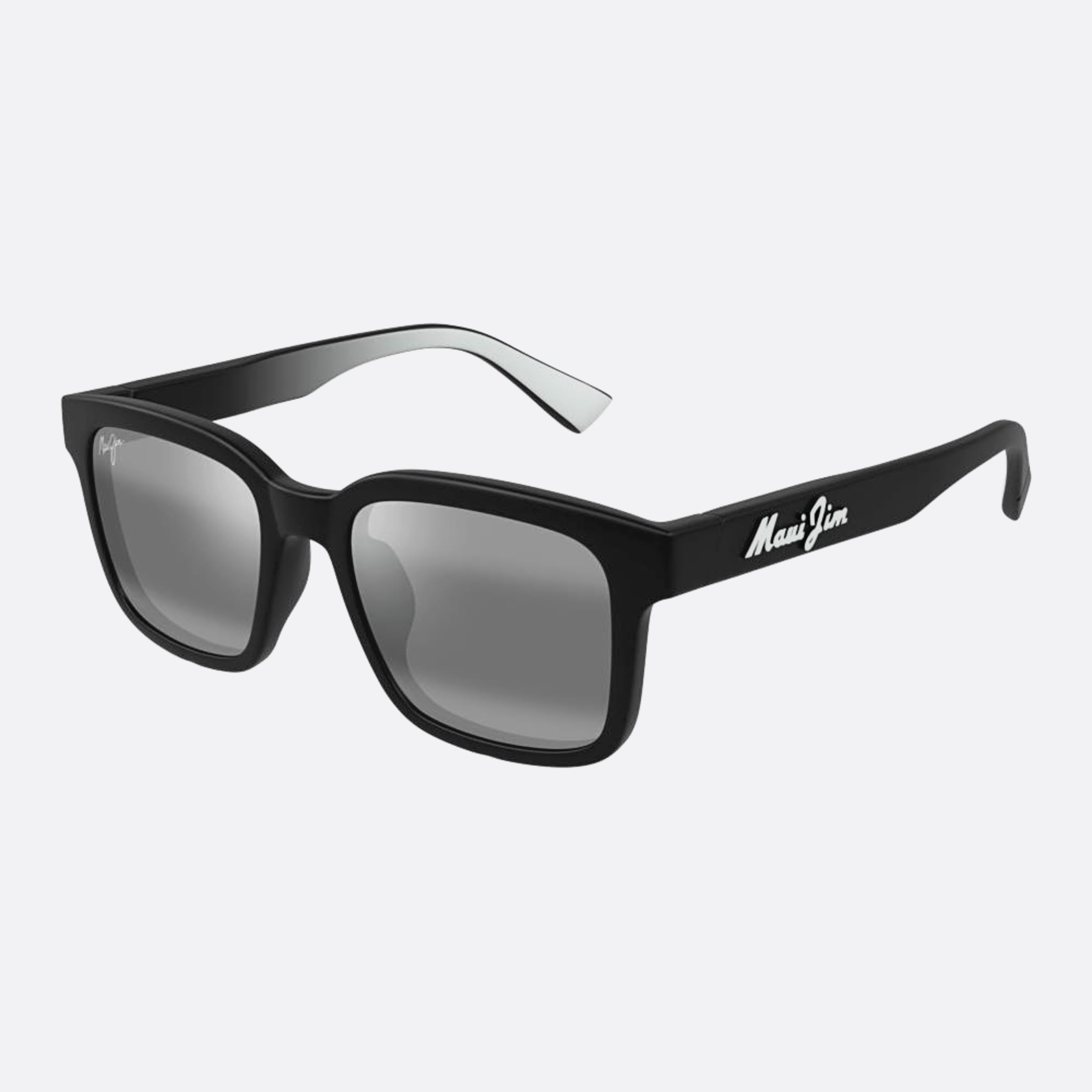 Maui 54mm Jim Mj0659sa Bkgy Black Squared Polarized Men Sunglasses - Side View