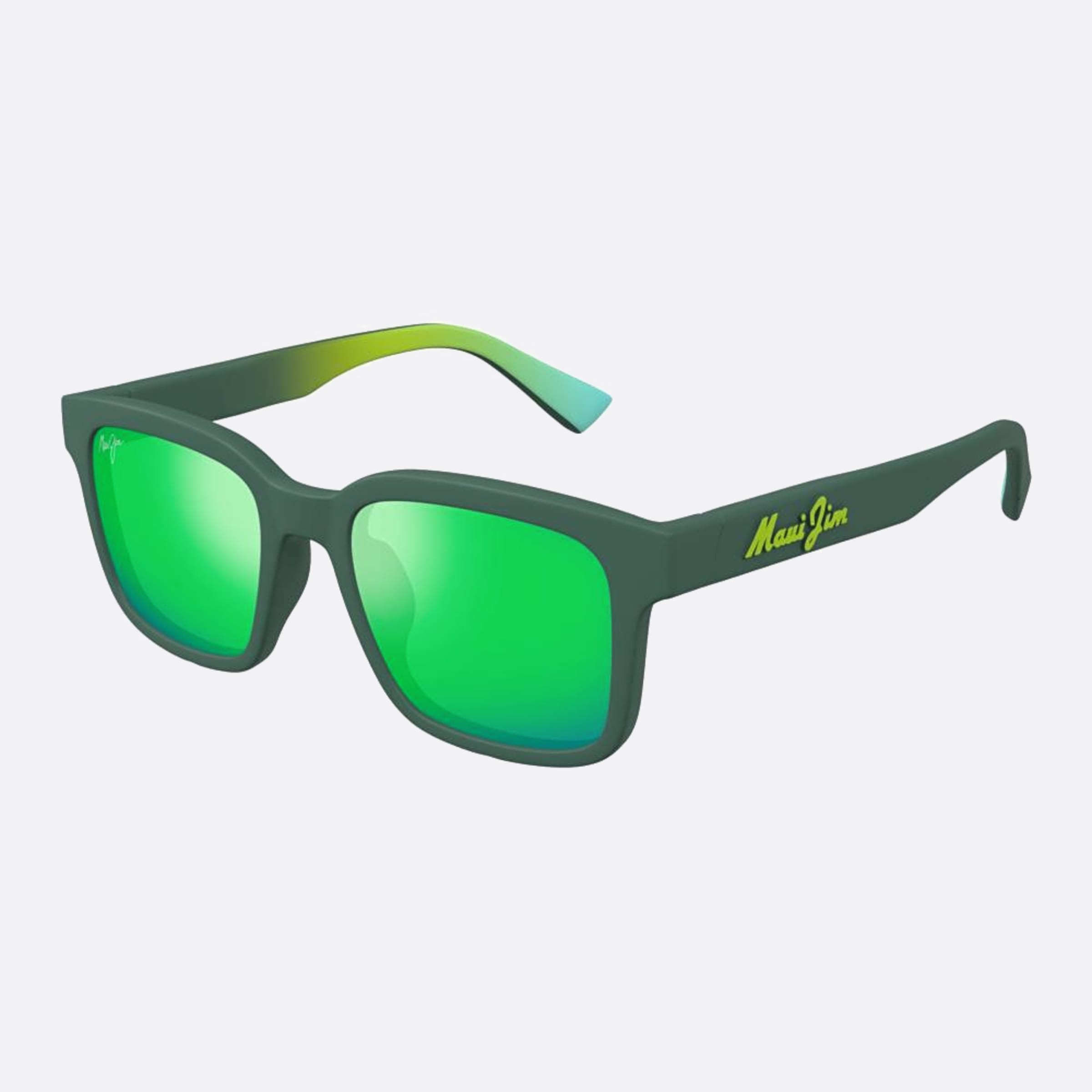 Maui 54mm Jim Mj0659sa Gngn Green Squared Polarized Men Sunglasses - Side View
