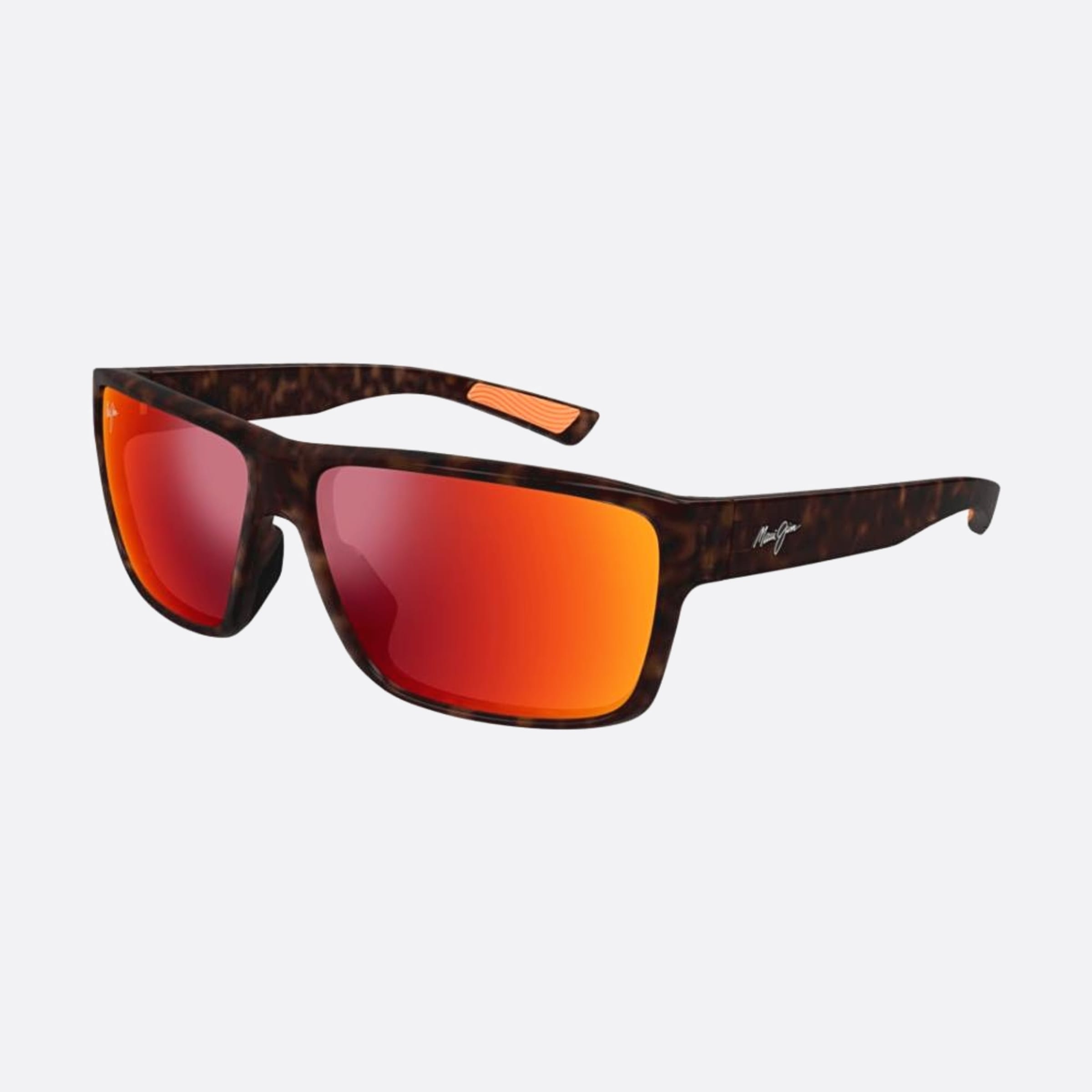 Maui 62mm Jim Hvrd Havana Squared Polarized Men Sunglasses - Side View