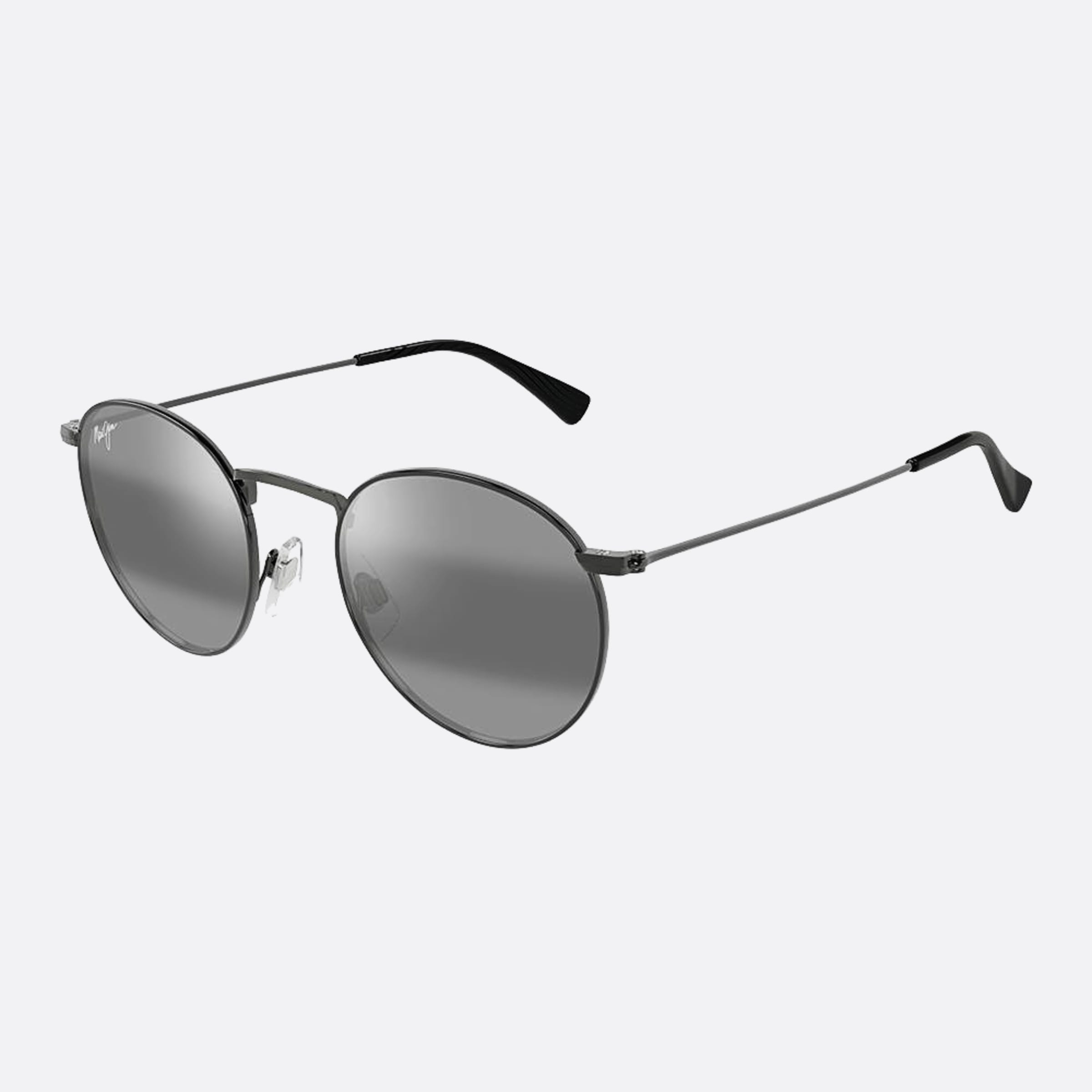 Maui 50mm Jim Bkgy Black Round Polarized Men Sunglasses - Side View