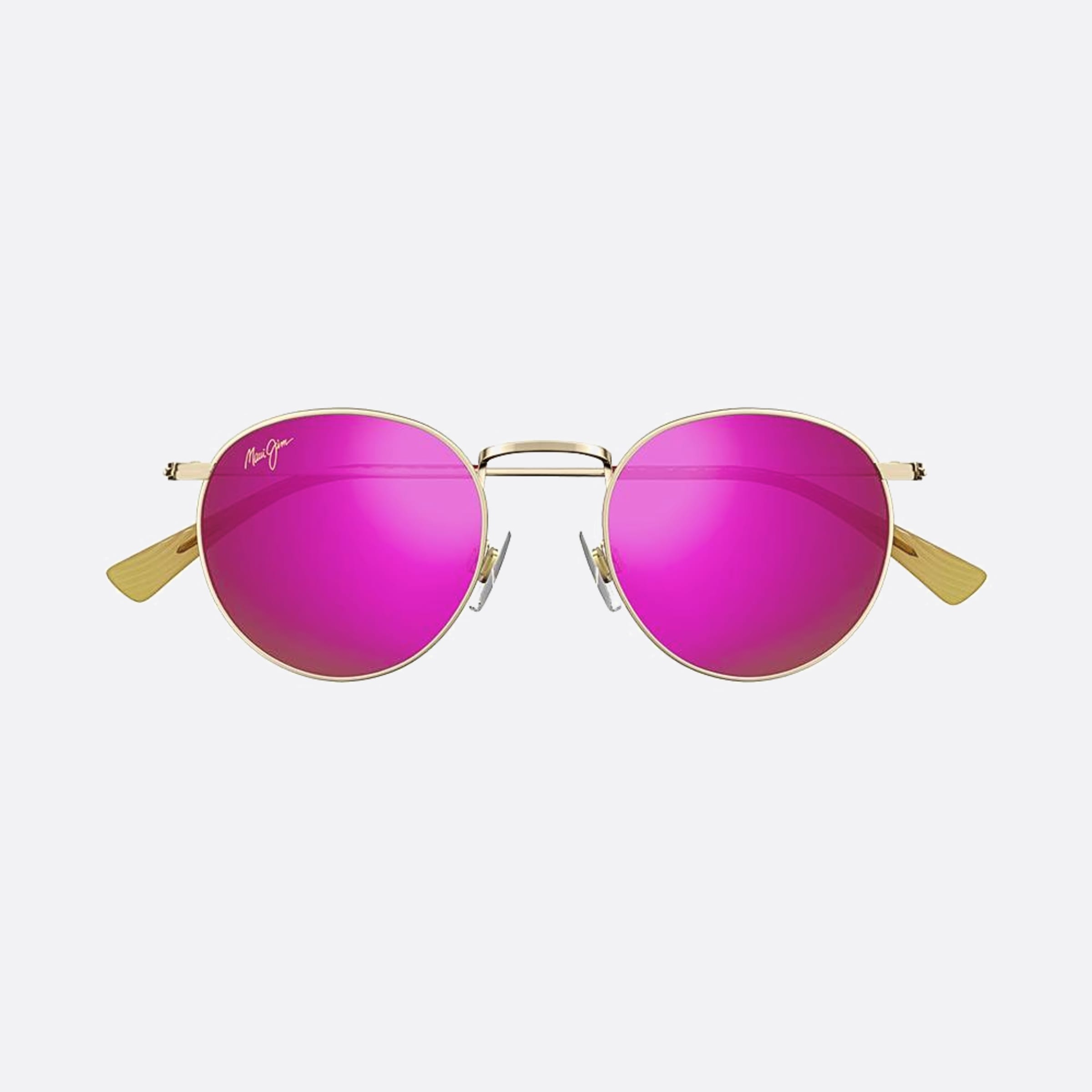 Maui 50mm Jim Gdfu Gold Round Polarized Men Sunglasses - Main View