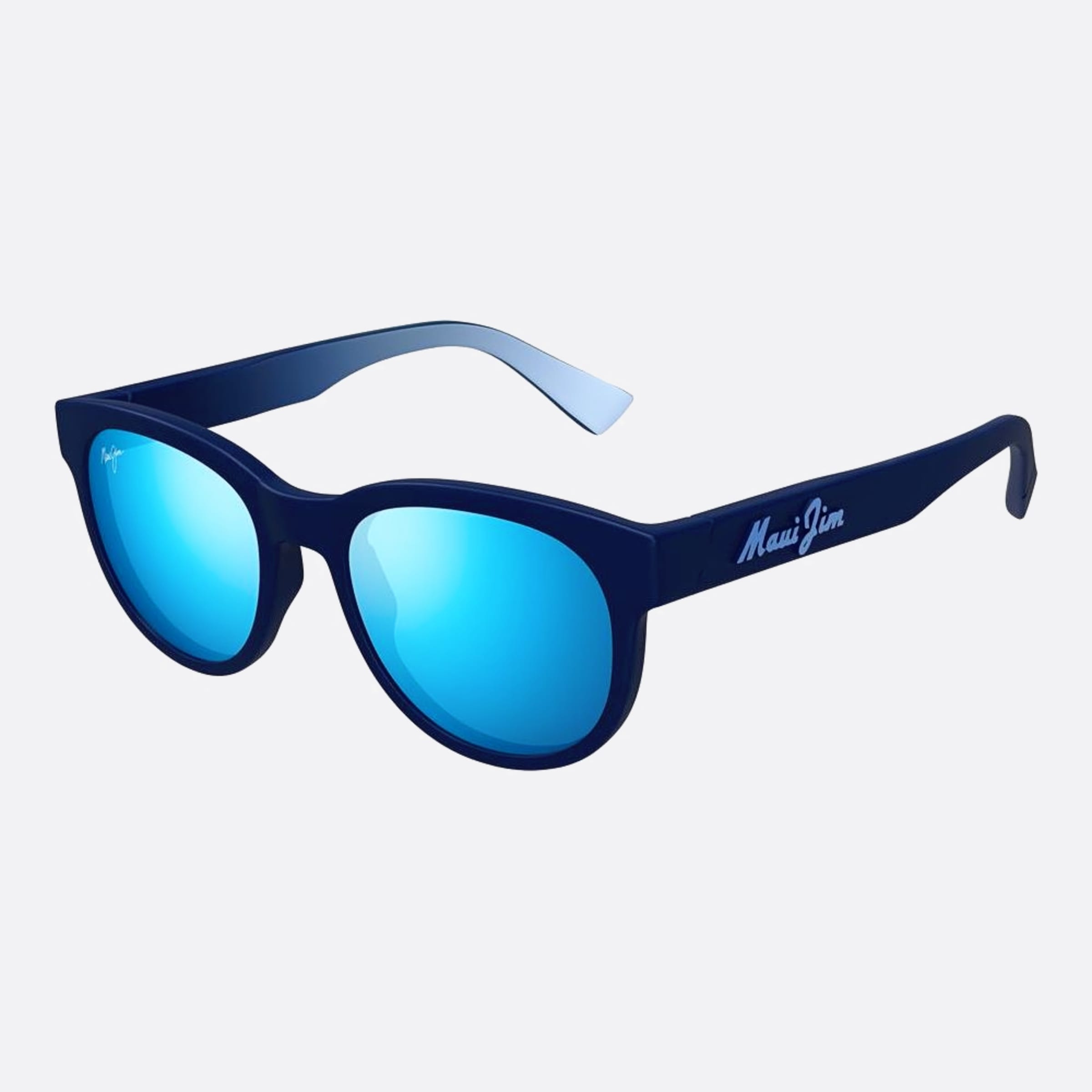 Maui 52mm Jim Blbl Blue Pantos Polarized Men Sunglasses - Side View