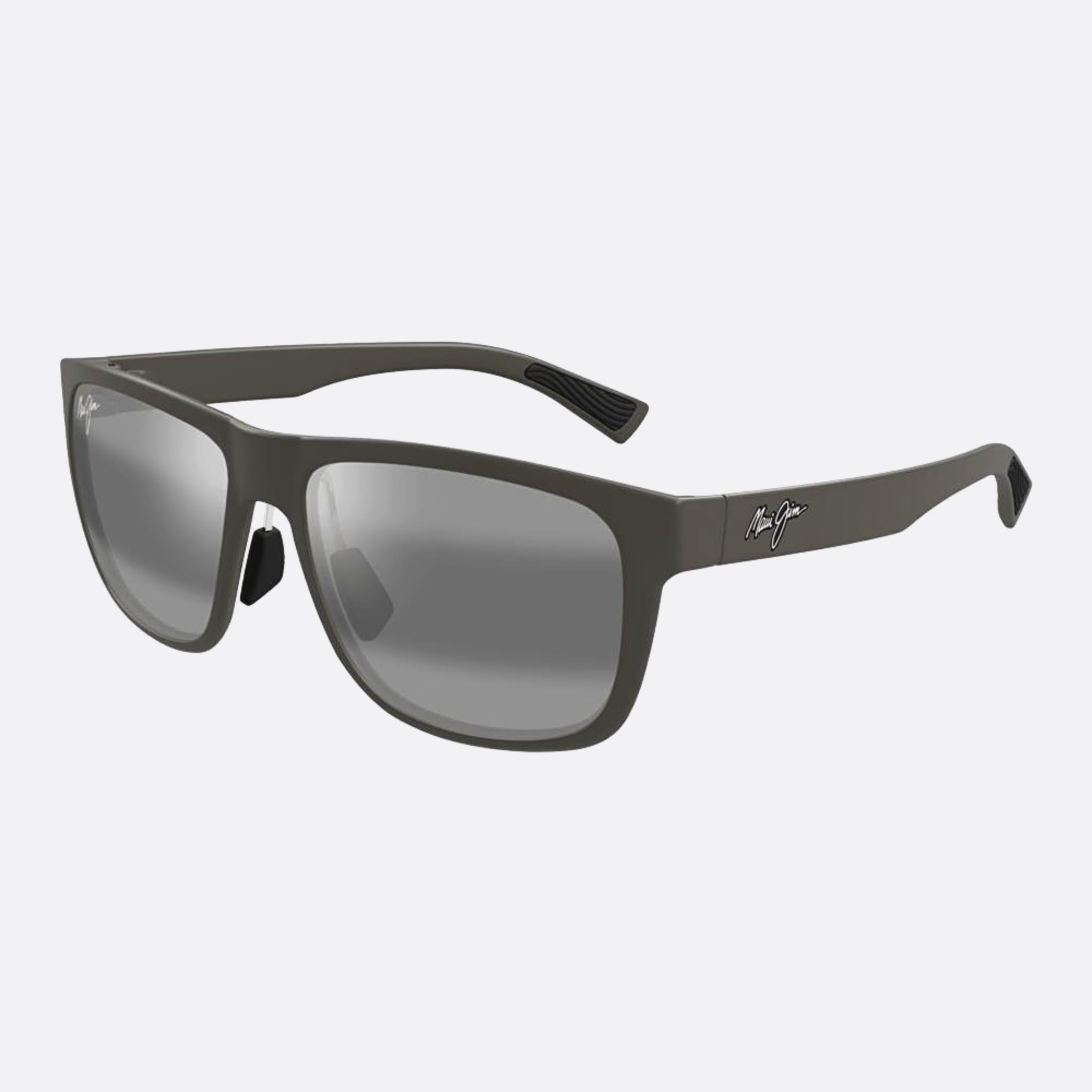 Maui 57mm Jim Gngy Green Squared Polarized Men Sunglasses - Side View