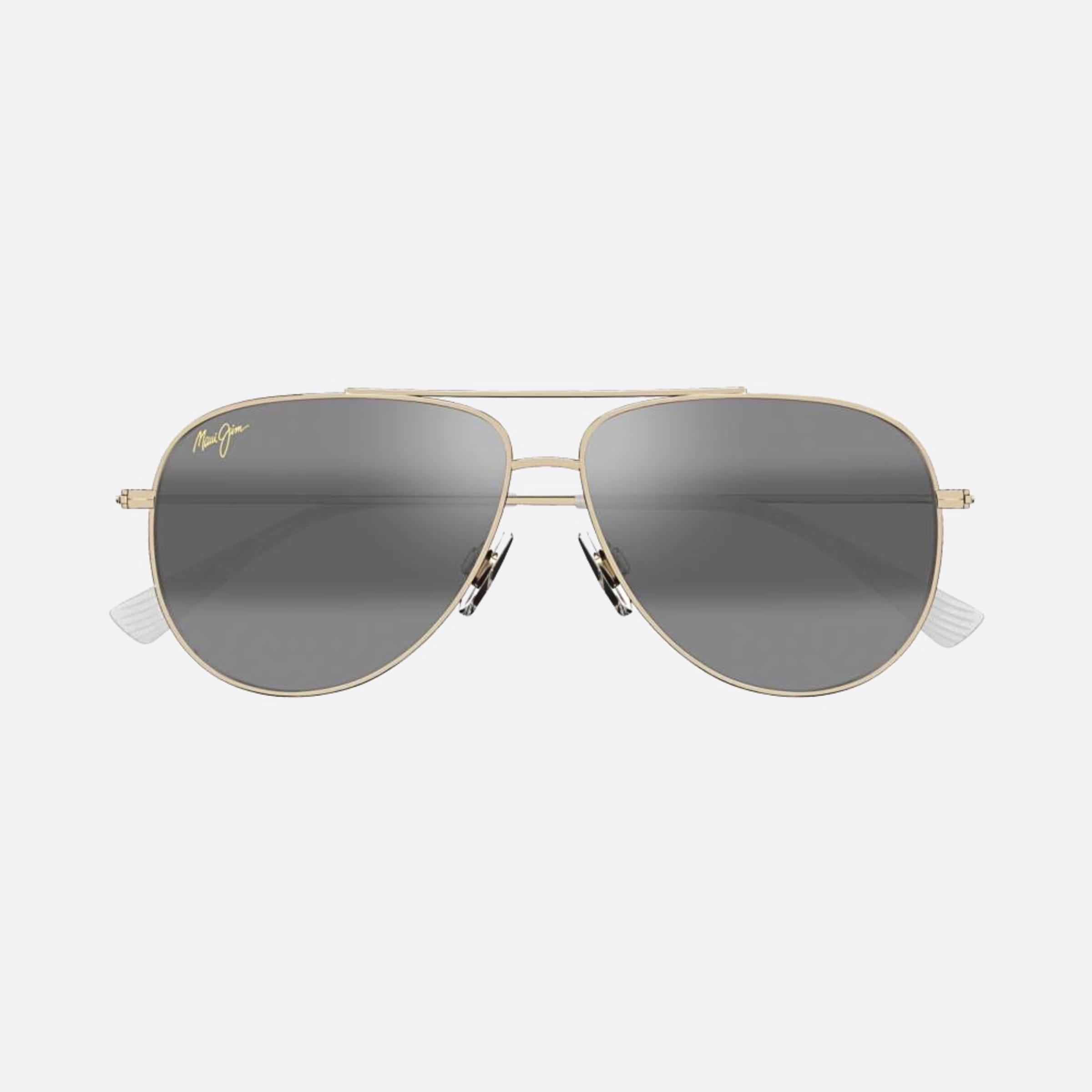 Maui 62mm Jim Gdgy Gold Pilot Polarized Men Sunglasses - Main View