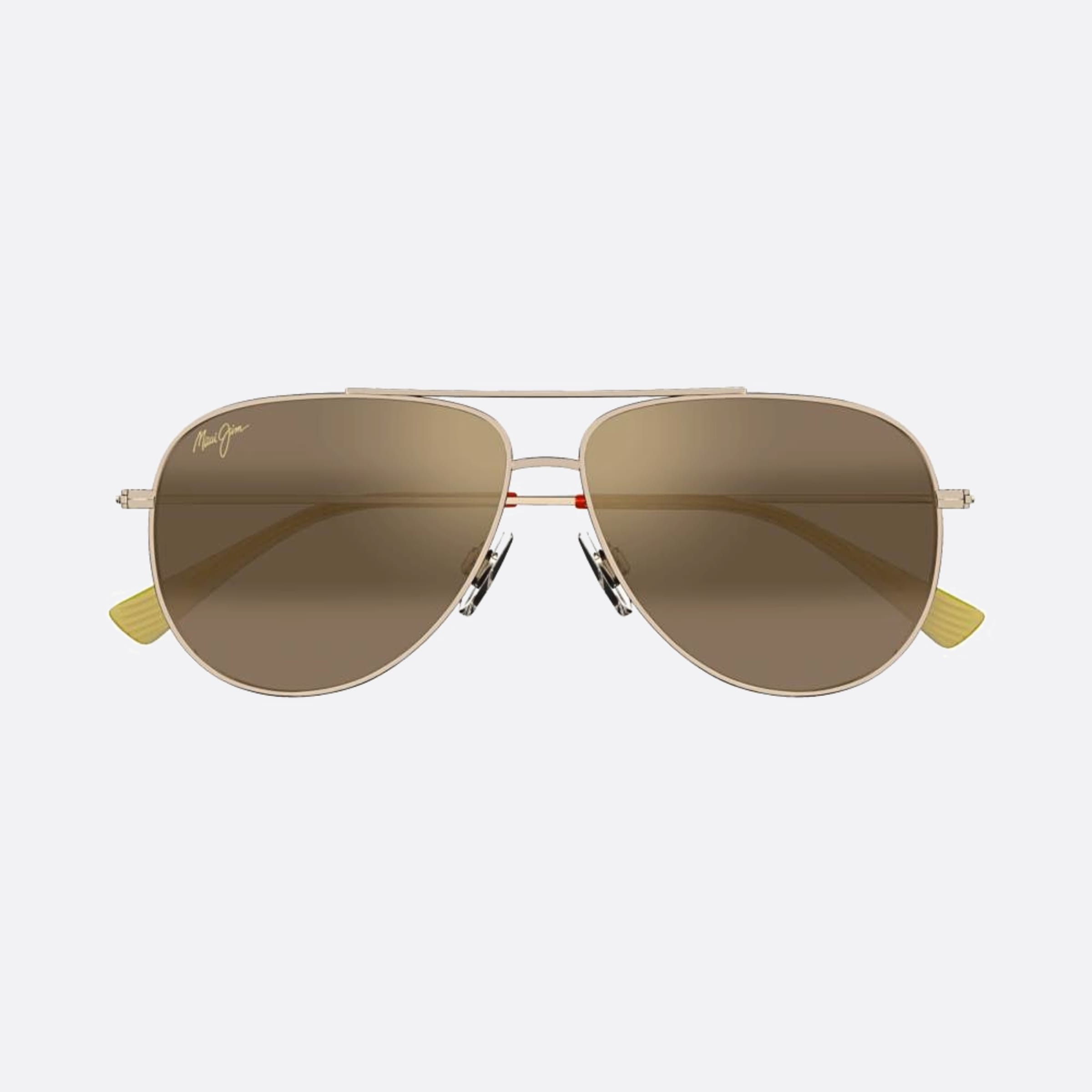 Maui 62mm Jim Gdbr Gold Pilot Polarized Men Sunglasses - Main View