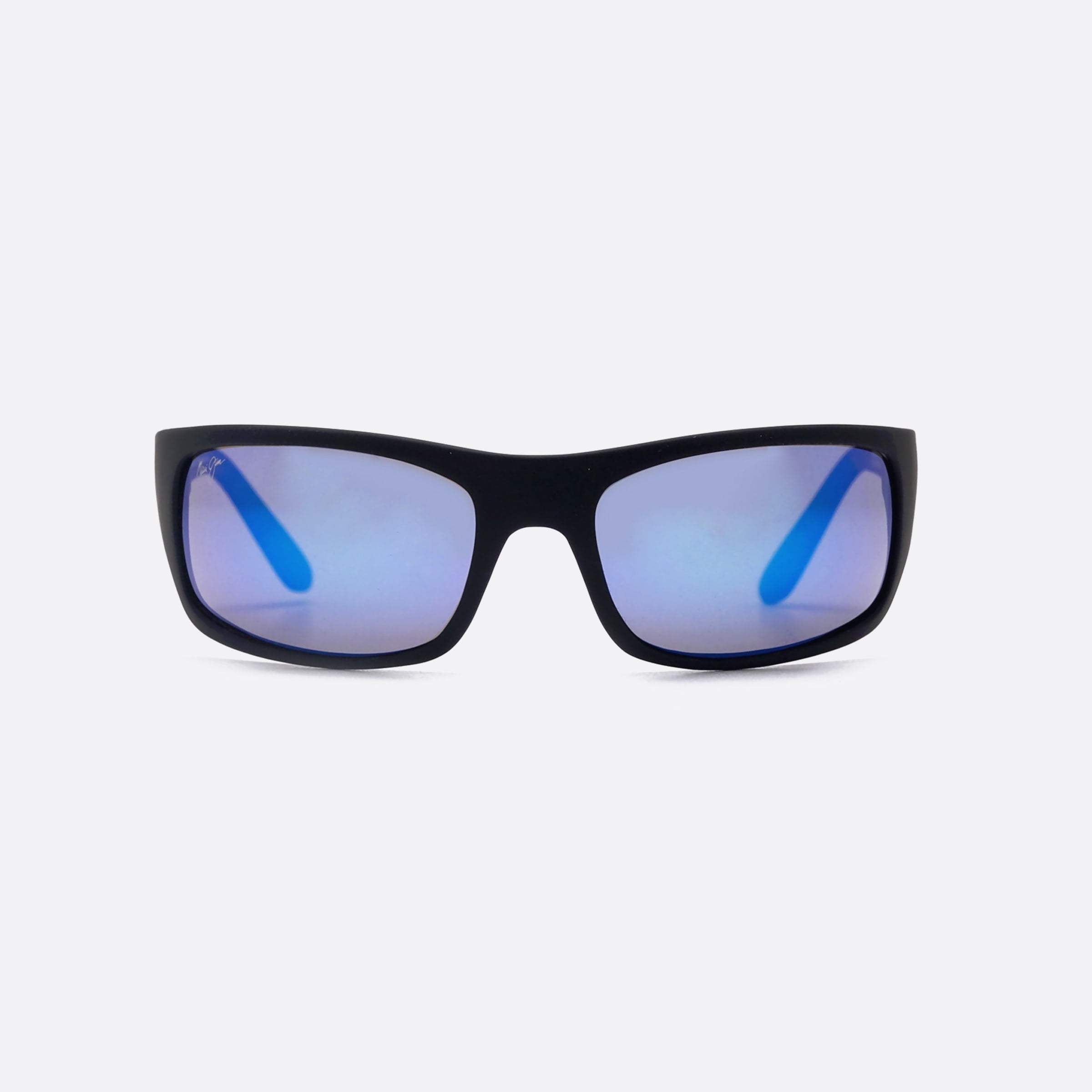 Maui 65mm Jim Peahi B202 Black Rectangle Polarized Men Sunglasses - Side View