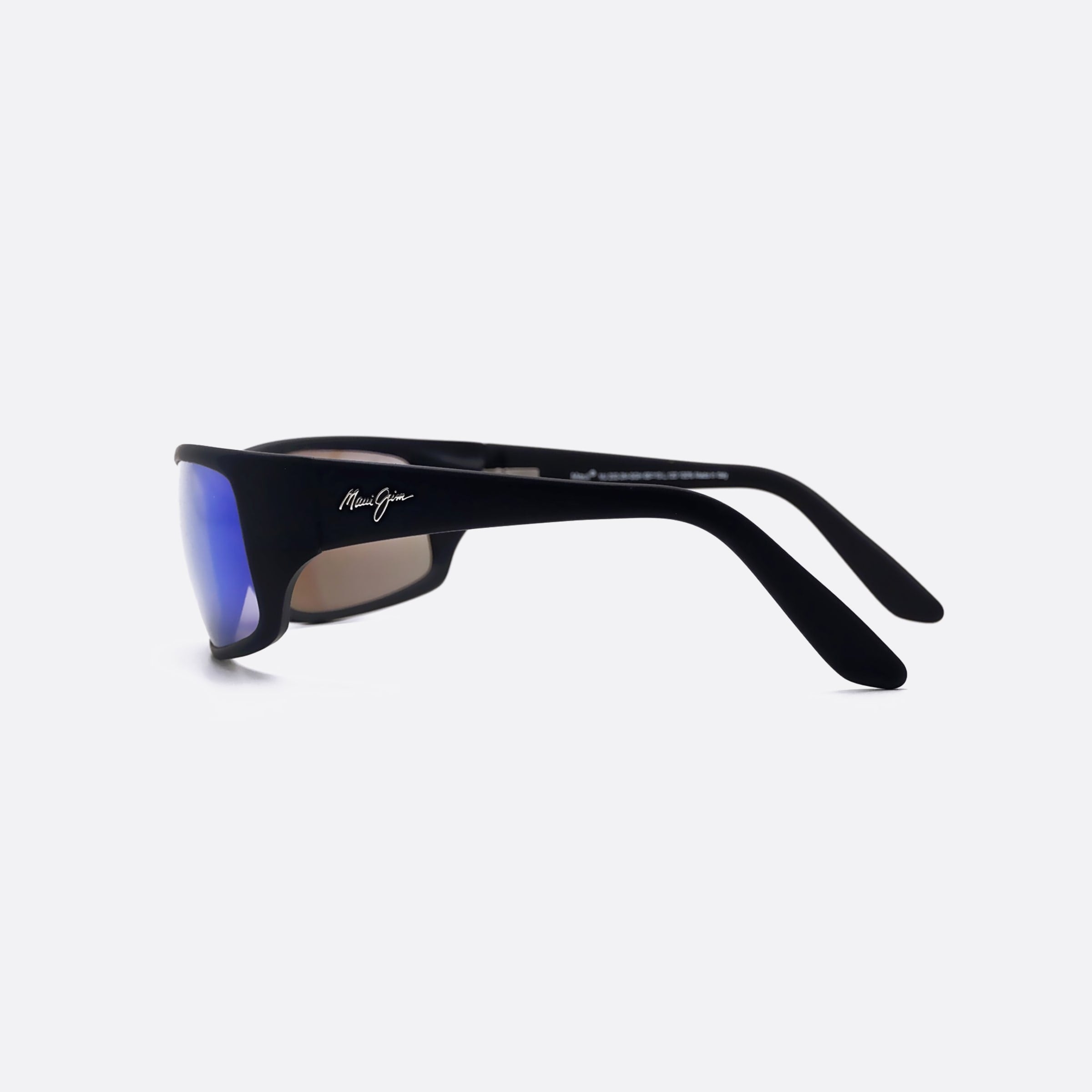 Maui 65mm Jim Peahi B202 Black Rectangle Polarized Men Sunglasses - Detail View
