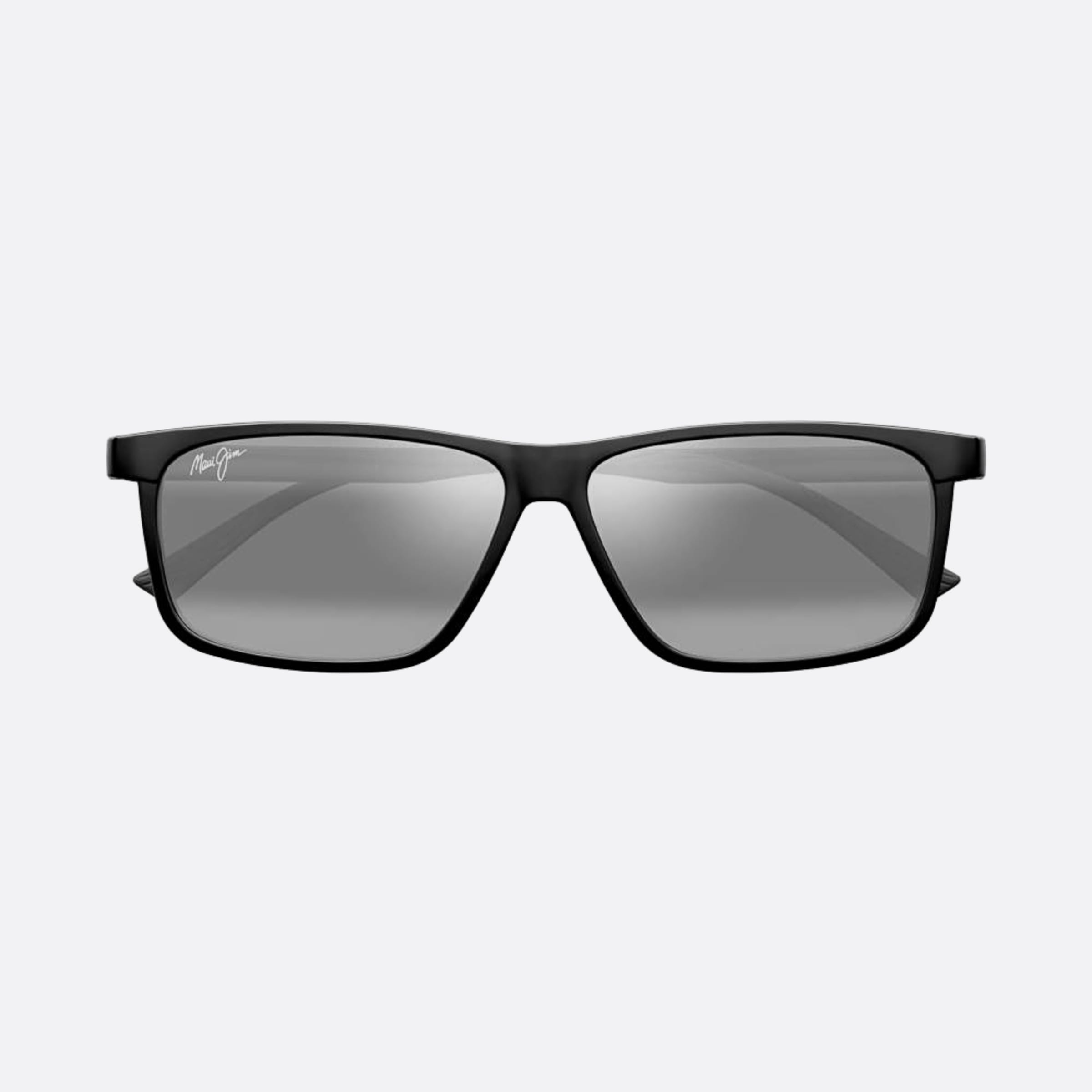 Maui 59mm Jim Pulama Black Rectangle Polarized Men Sunglasses - Main View