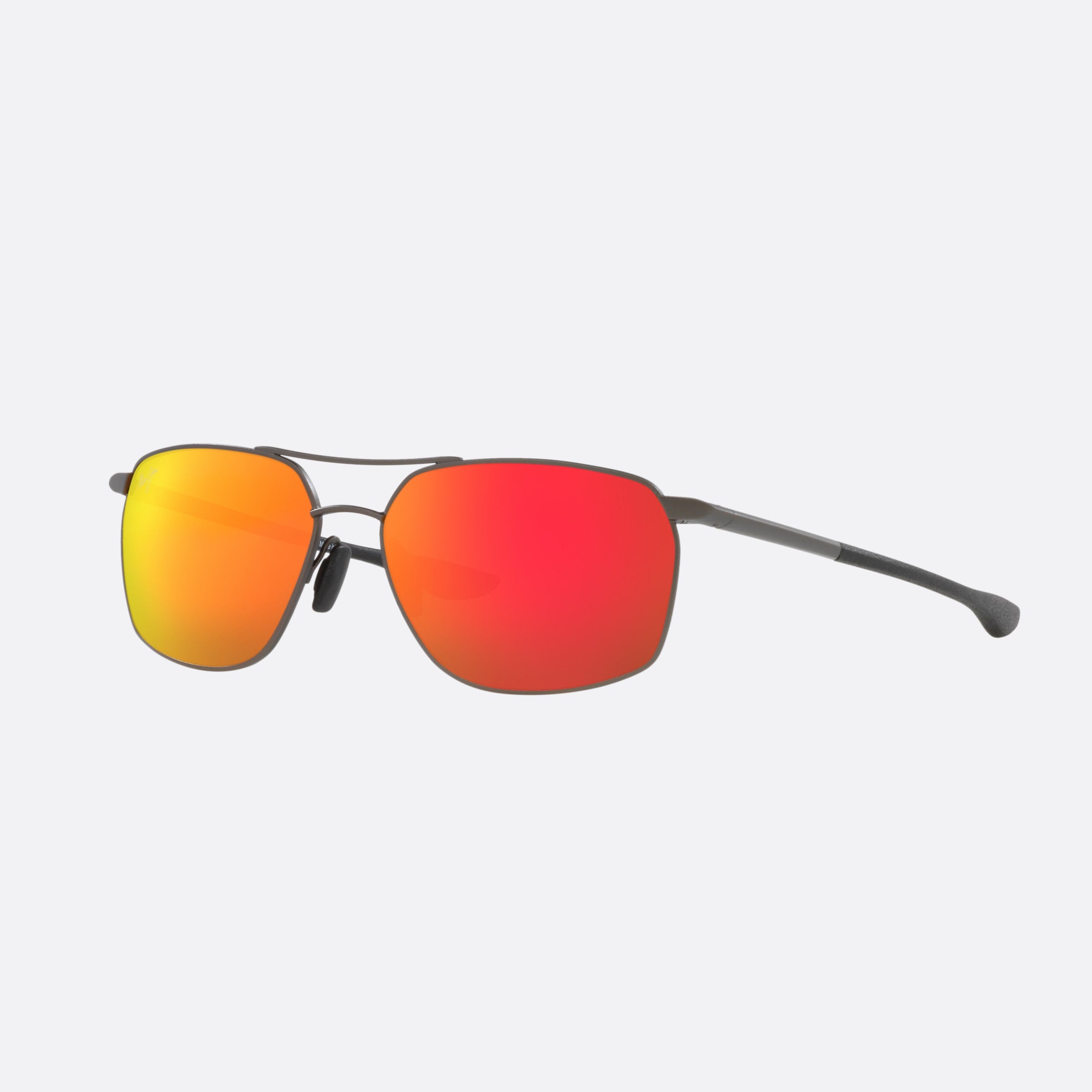 Maui 58mm Jim Puu Kukui Gray Rectangular Polarized Men Sunglasses - Main View