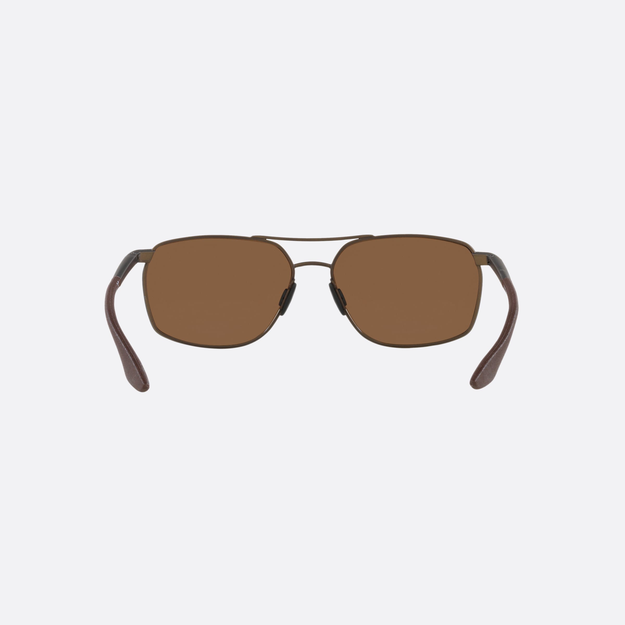 Maui 58mm Jim Puu Kukui Brown Rectangular Polarized Men Sunglasses - Side View