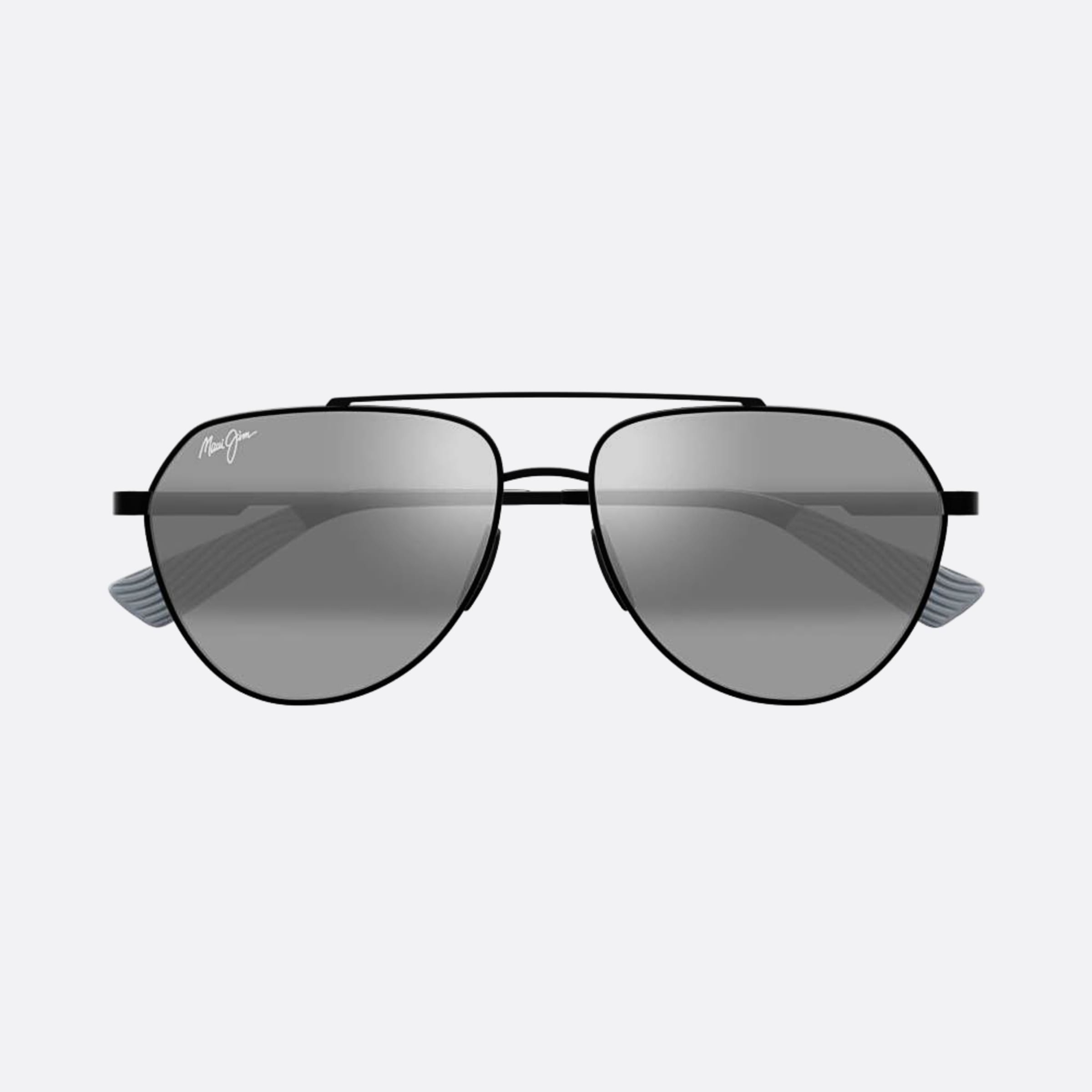 Maui 59mm Jim Waiwai Black Pilot Polarized Men Sunglasses - Main View
