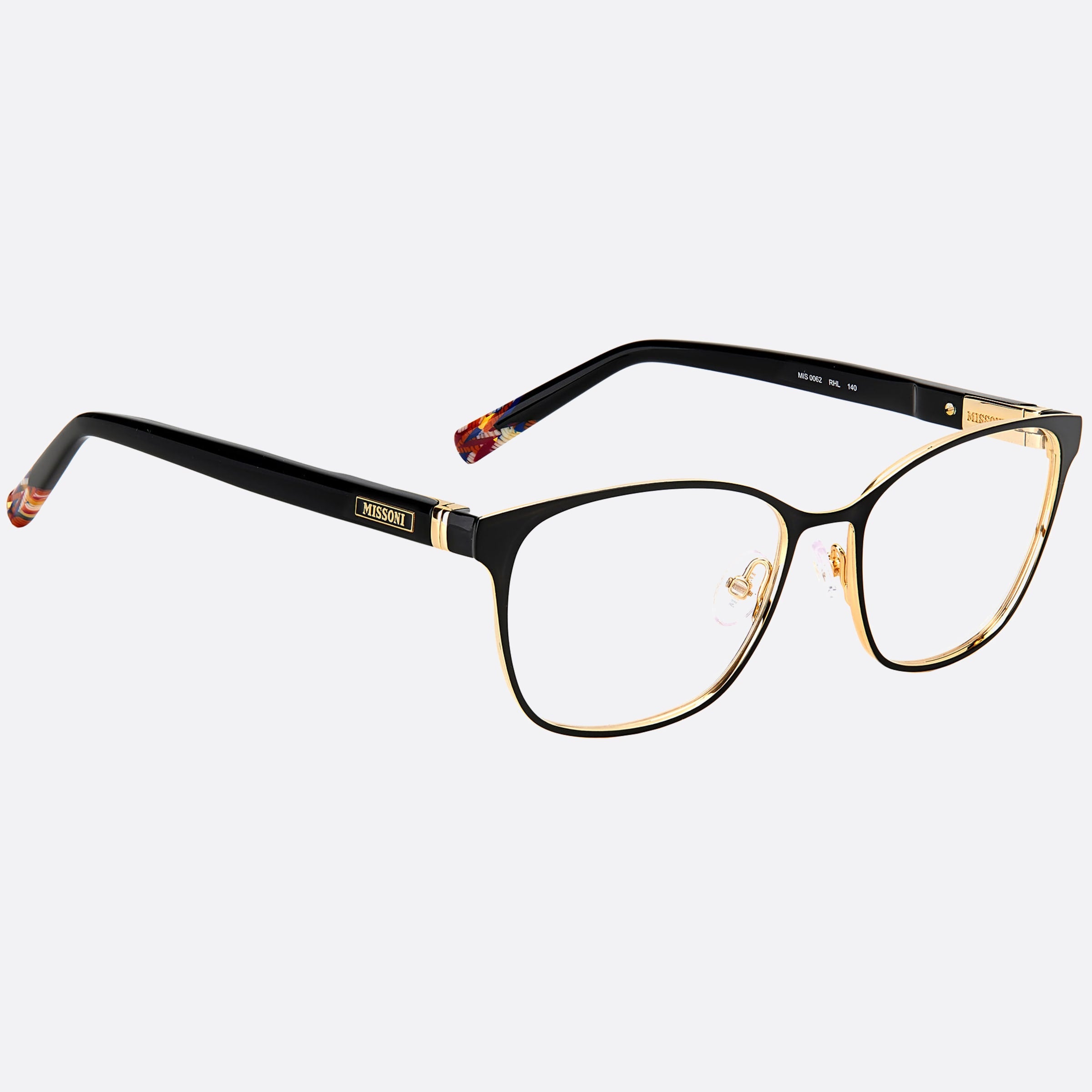 Missoni 52mm Mis Rhl Black Geometric Women Eyeglasses - Detail View