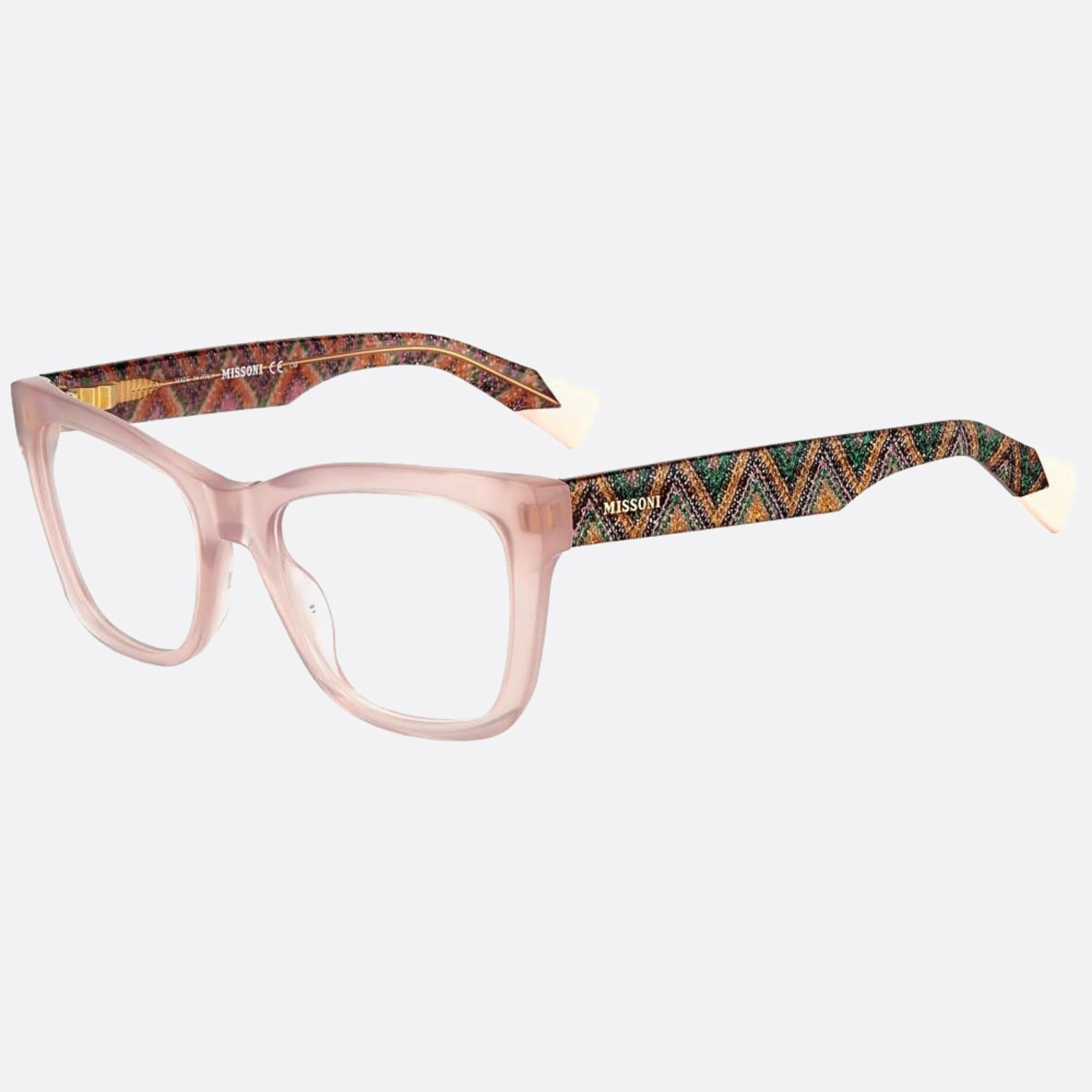 Missoni 53mm Mis Fwm Pink Geometric Women Eyeglasses - Side View