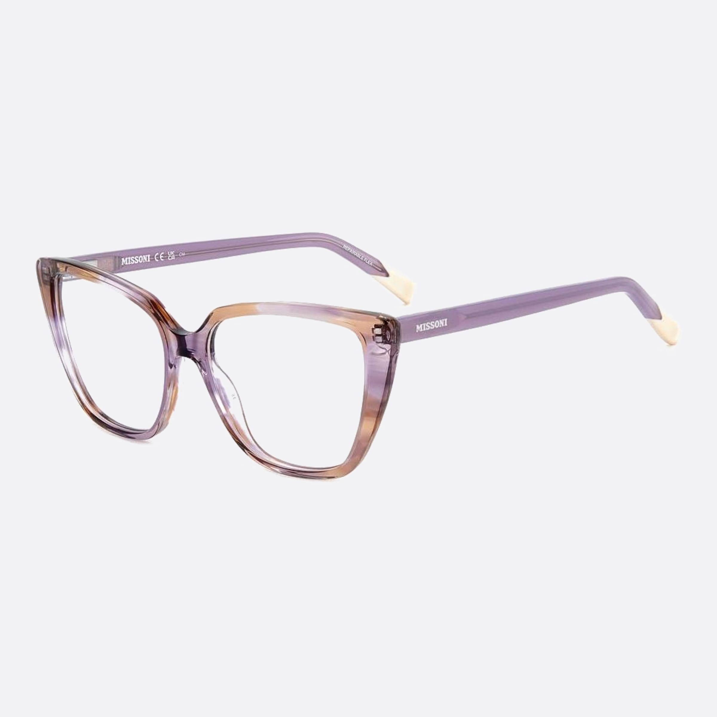 Missoni 54mm Mis L7w Violet Cat Eye Women Eyeglasses - Side View