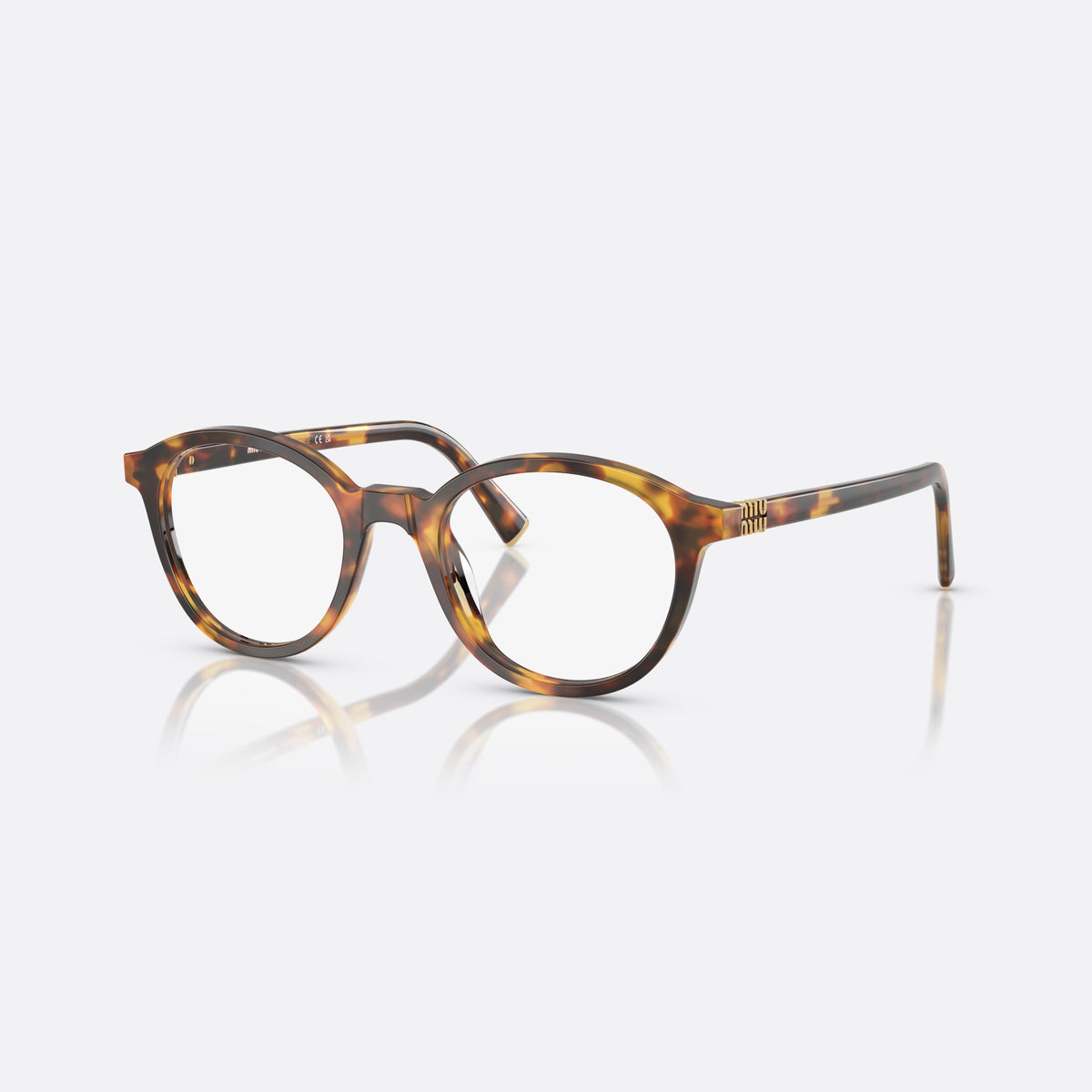 Rame ochelari de vedere Miu Miu 0MU 02WV 14L1O1, pantos havana, pentru femei, punte simplă din acetat, literele brandului pe braț