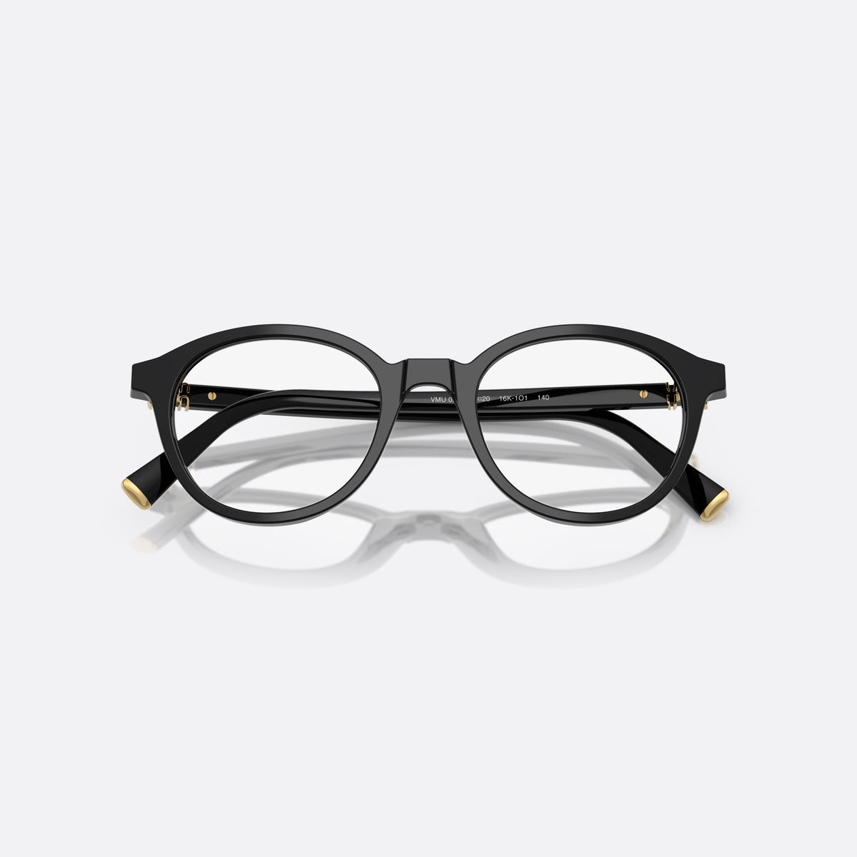 Rame ochelari de vedere Miu Miu 0MU 02WV 16K1O1, pantos negru, pentru femei, punte simplă integrată, literele brandului pe brațe, cu brațele pliate