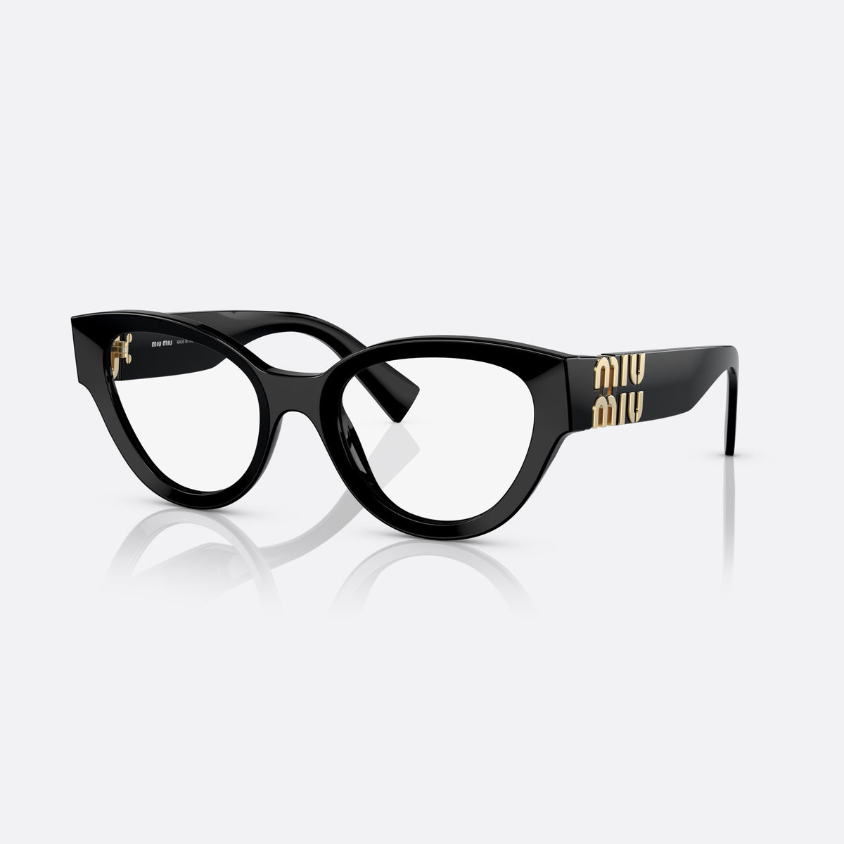 Rame ochelari de vedere Miu Miu MU 01VV 1AB-1O1 E, phantos negru, pentru femei, punte simplă din acetat, literele brandului pe brațe
