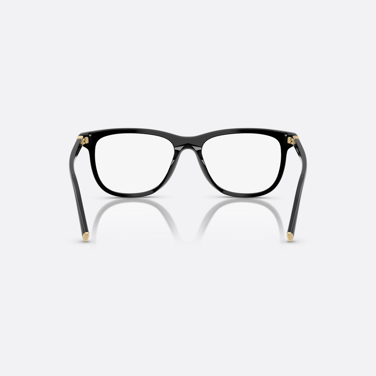 Miu Miu MU 01WV 16K1O1 eyeglasses, black phantos frame for women, plain bridge with integrated top bar, full-rim frame