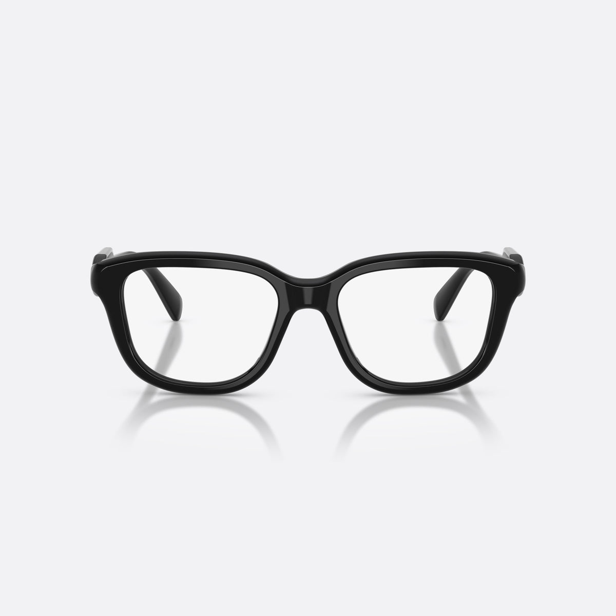 Rame ochelari de vedere Miu Miu MU 02ZV 16K1O1, rectangulari negru, pentru femei, punte simplă, integrată în ramă, ramă completă groasă, vedere din față
