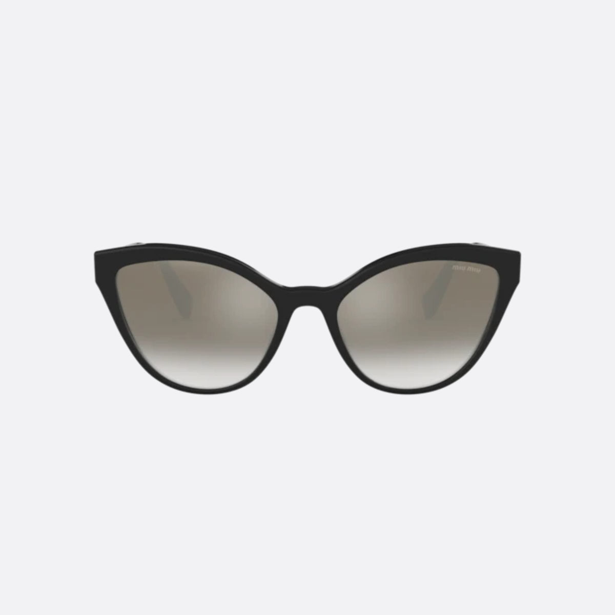 Miu Miu MU 03US CORE COLLECTION 1AB5O0 sunglasses, black cat eye frame for women, plain bridge, brand lettering on temple, full-rim frame, front view