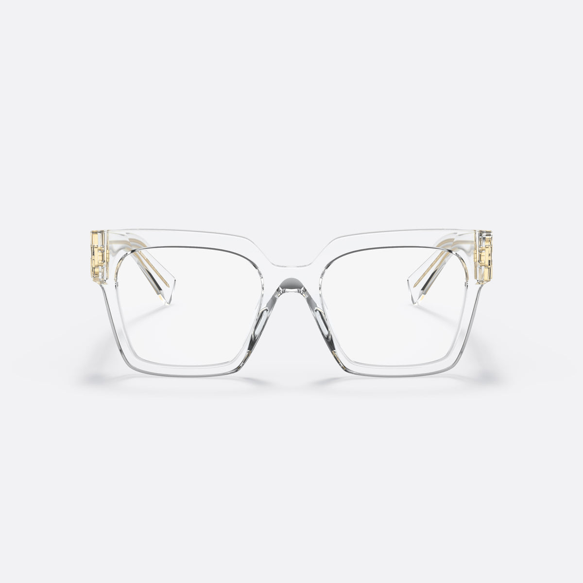 Rame ochelari de vedere Miu Miu MU 04UV 2AZ-1O1, patrati alb, pentru femei, punte simplă integrată, literele brandului pe brațe