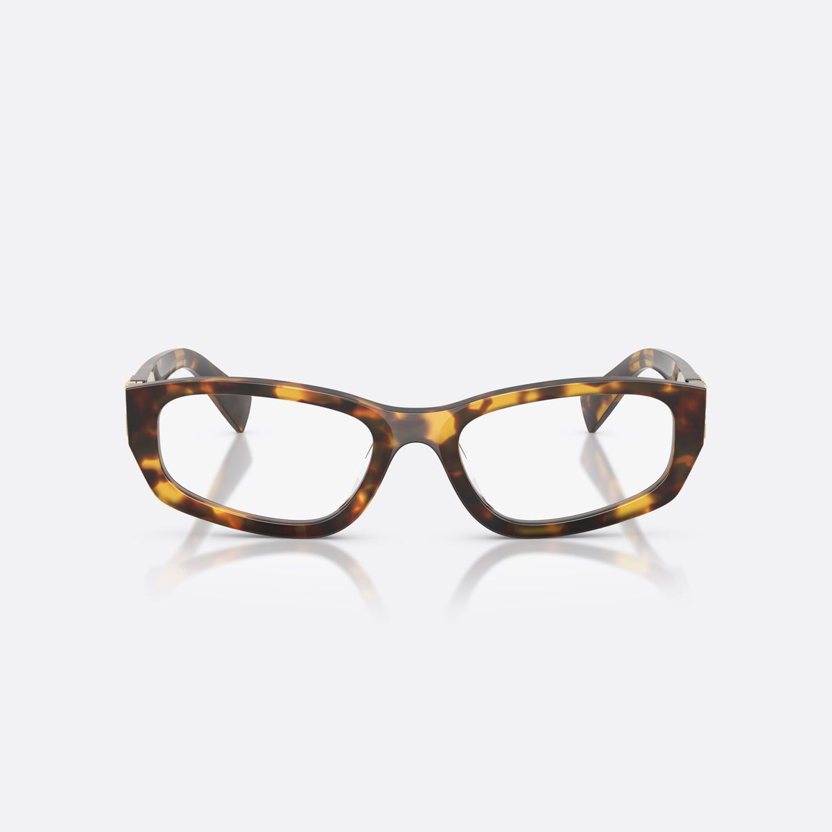 Rame ochelari de vedere Miu Miu MU 04YV 14L1O1, neregulat havana, pentru femei, punte simplă, integrată în față, ramă completă, vedere din față