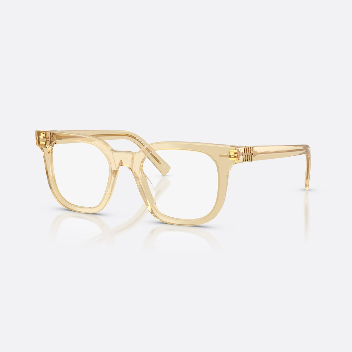 Rame ochelari de vedere Miu Miu MU 06XV 11T1O1, patrati maro, pentru femei, punte simplă, integrată în rame, ramă completă